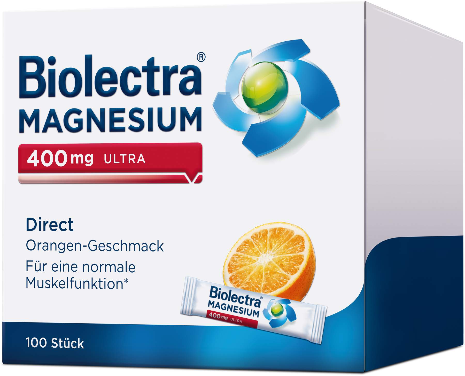 Biolectra Magnesium 400 mg ultra Direct Orangengeschmack 100 Pellets