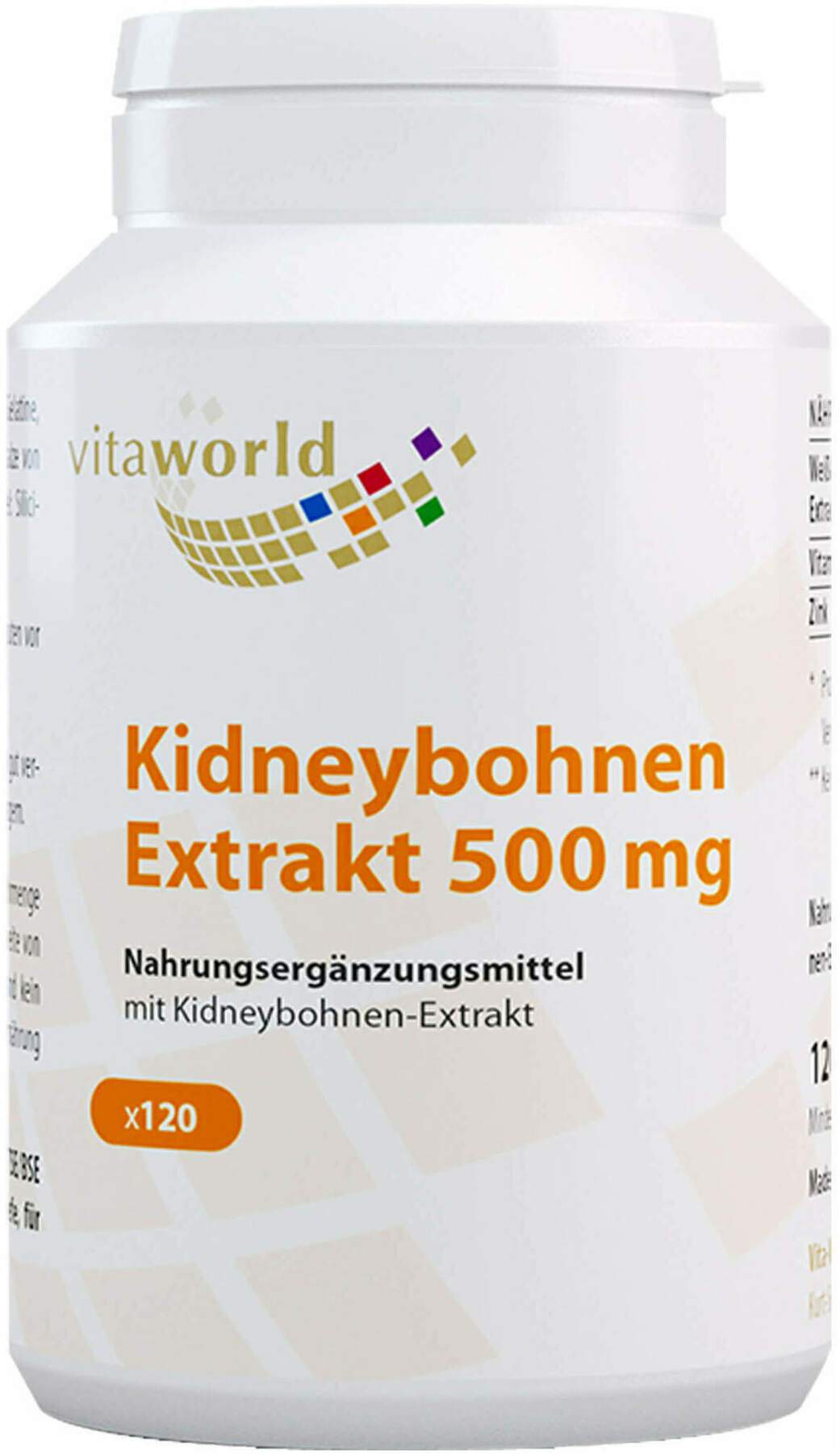 Phaseolin Kidneybohnen 500 mg Kapseln  120 Stück
