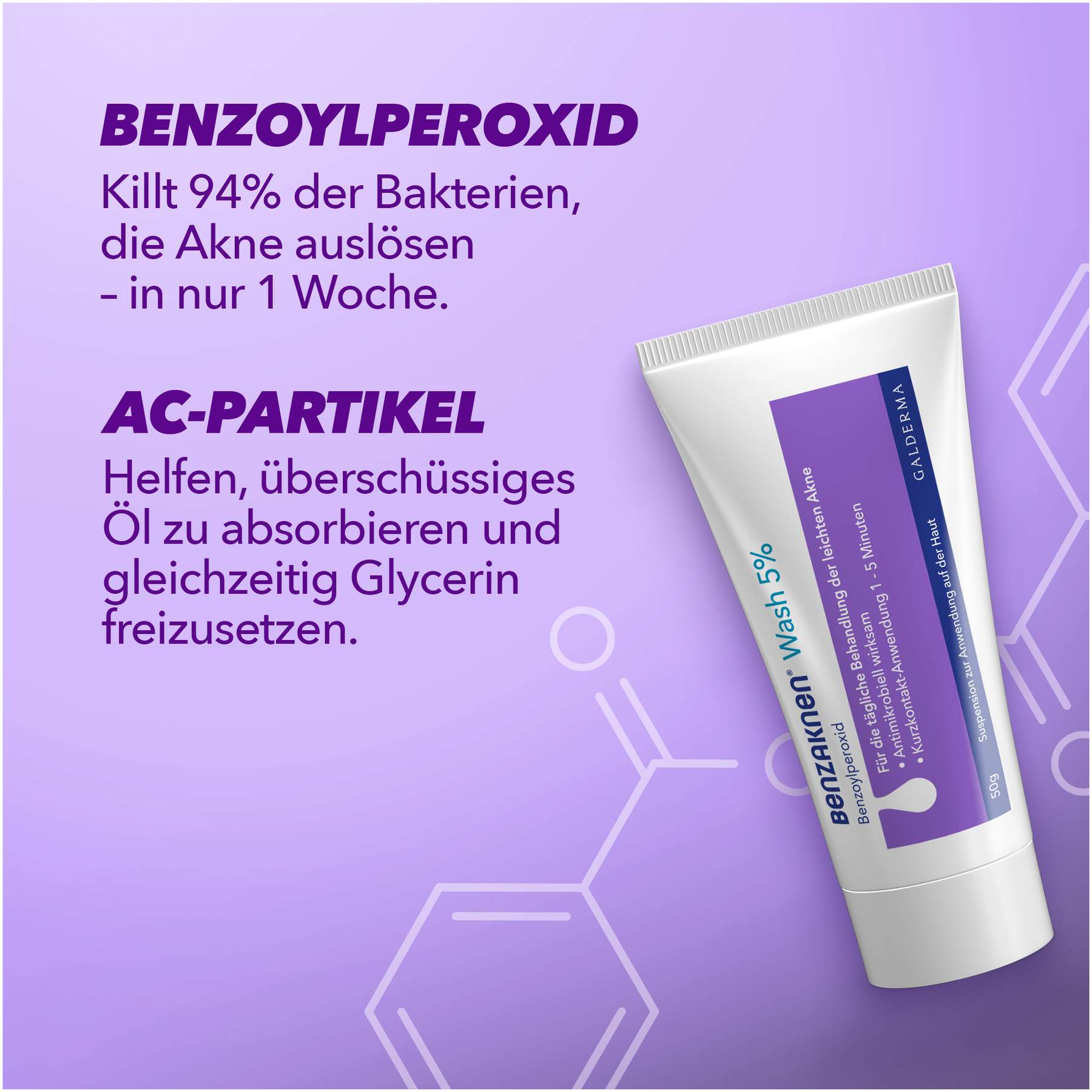 Benzaknen Wash 5 % Suspension 50 G
