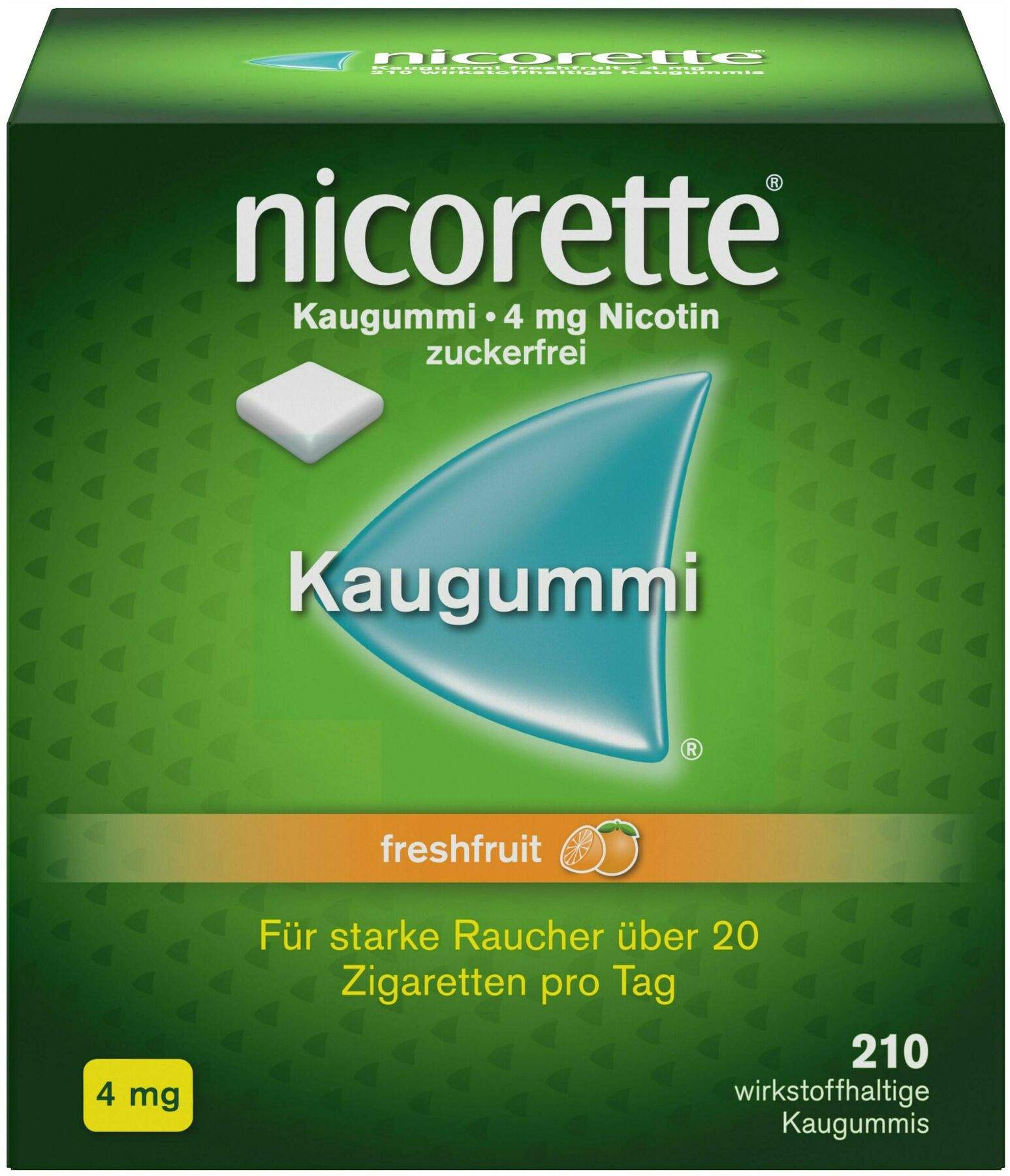 Nicorette 4 mg freshfruit Kaugummi 210 Stück