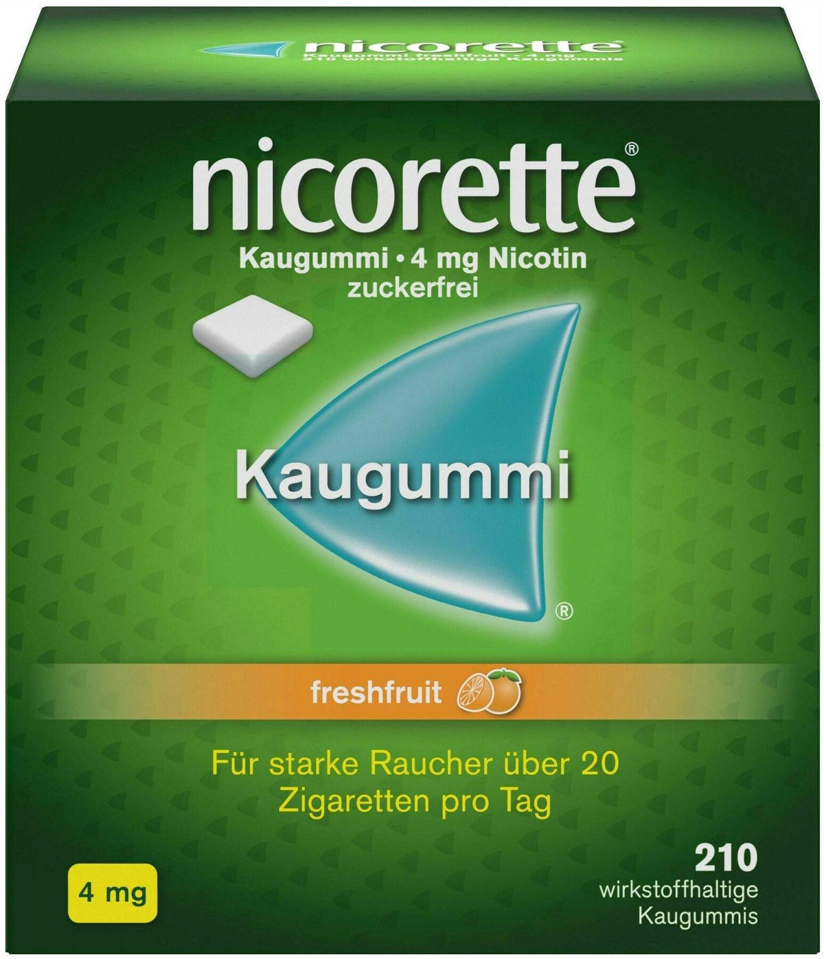Nicorette 4 mg freshfruit Kaugummi 210 Stück