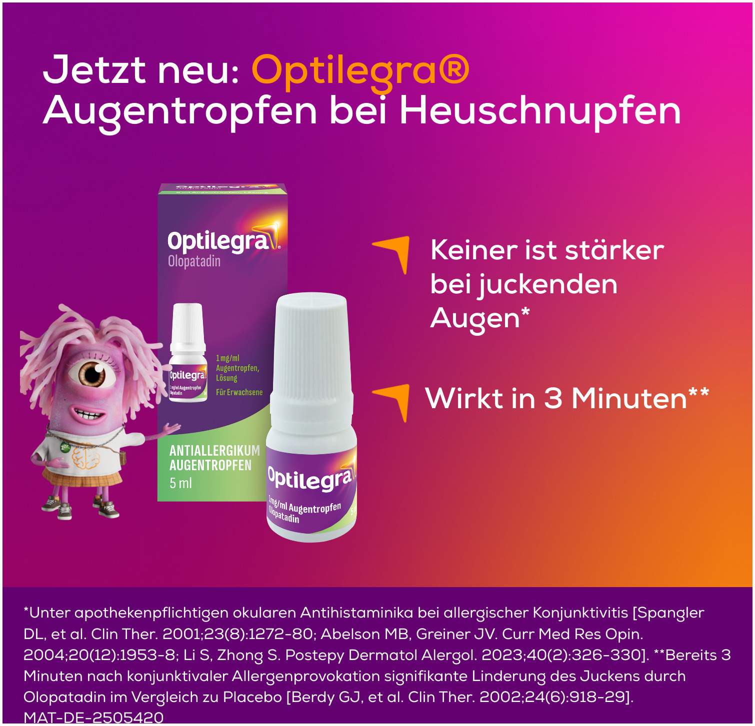 Optilegra - Augentropfen mit Olopatadin 5 ml