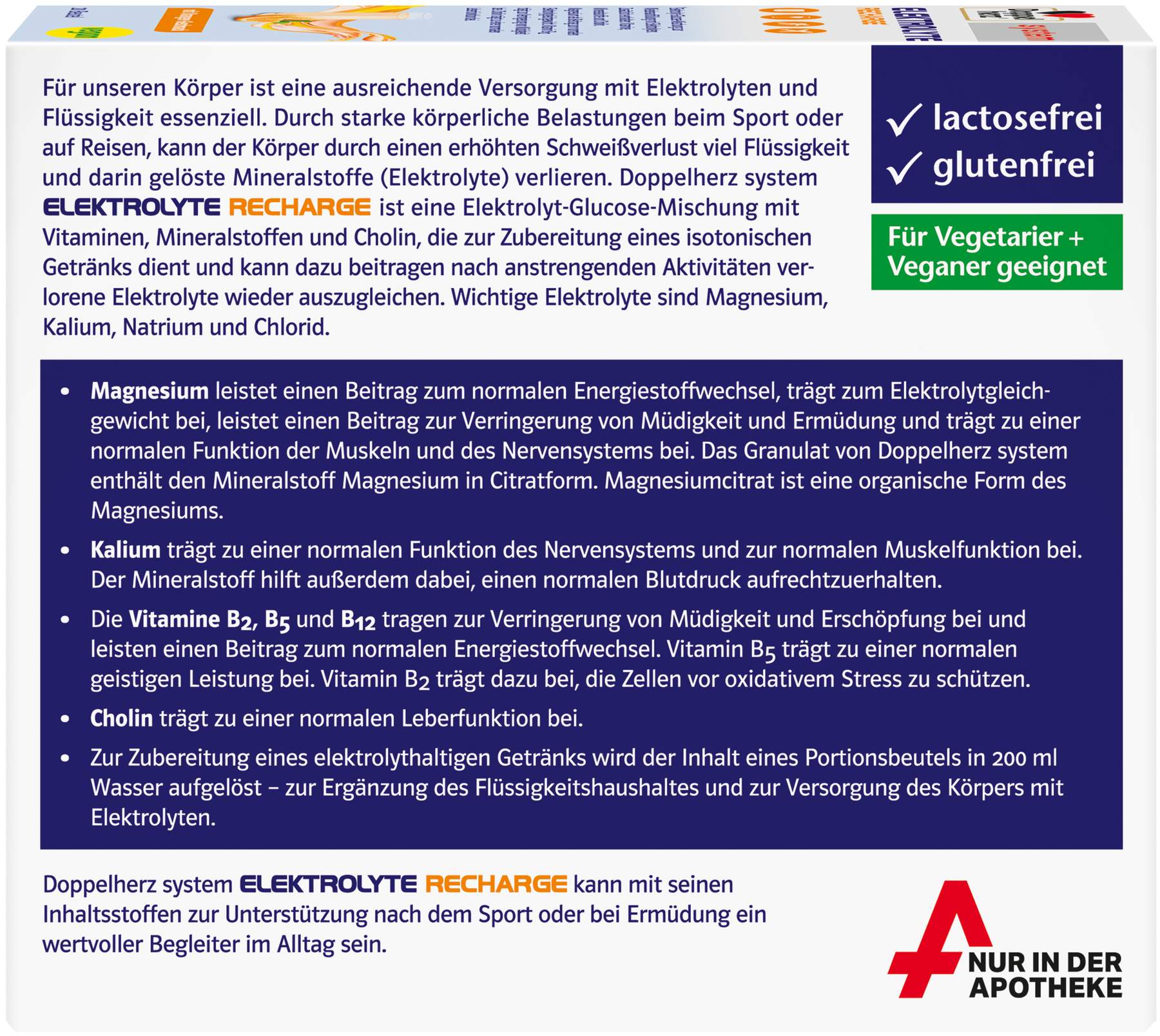 Doppelherz system Elektrolyte Recharge 20 Beutel