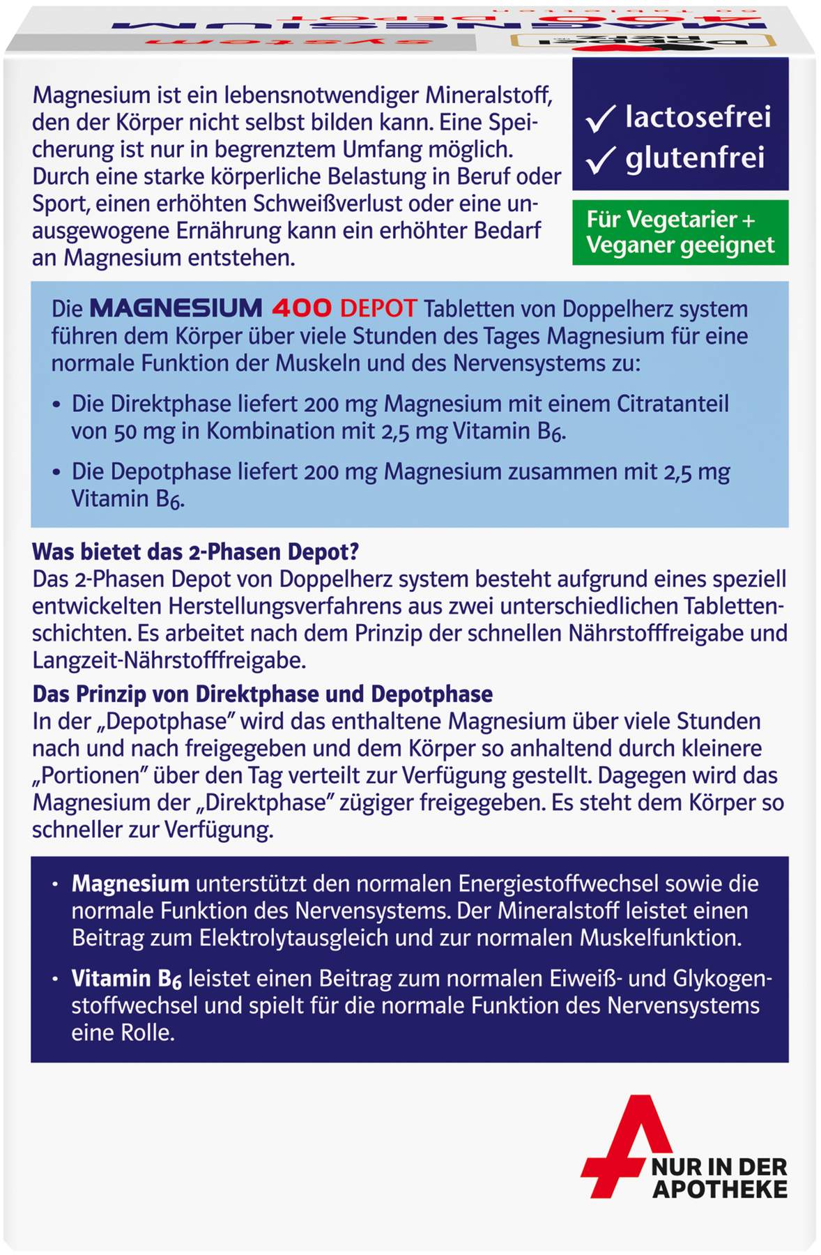 Doppelherz System Magnesium 400 Depot 60 Tabletten