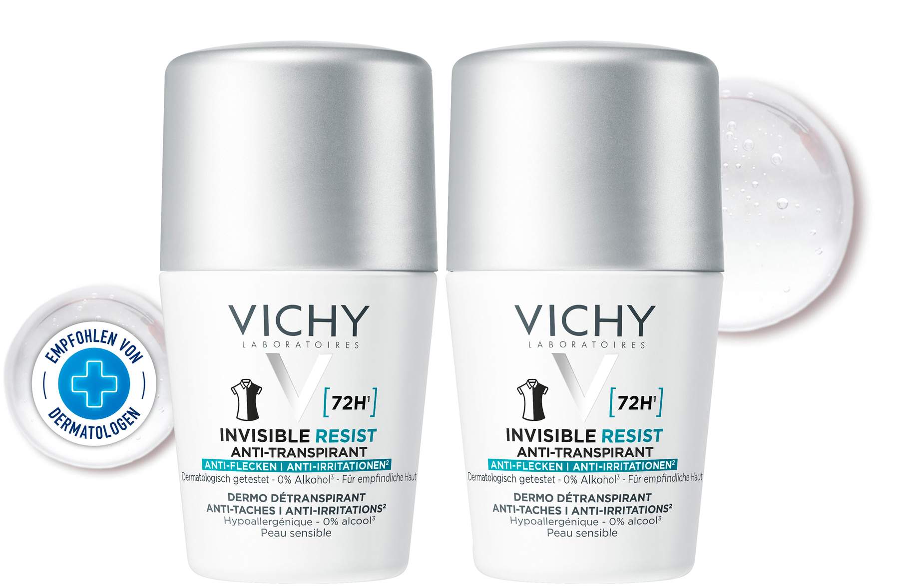 Vichy Deo Women Roll-on 72h Anti-Flecken 2 x 50 ml