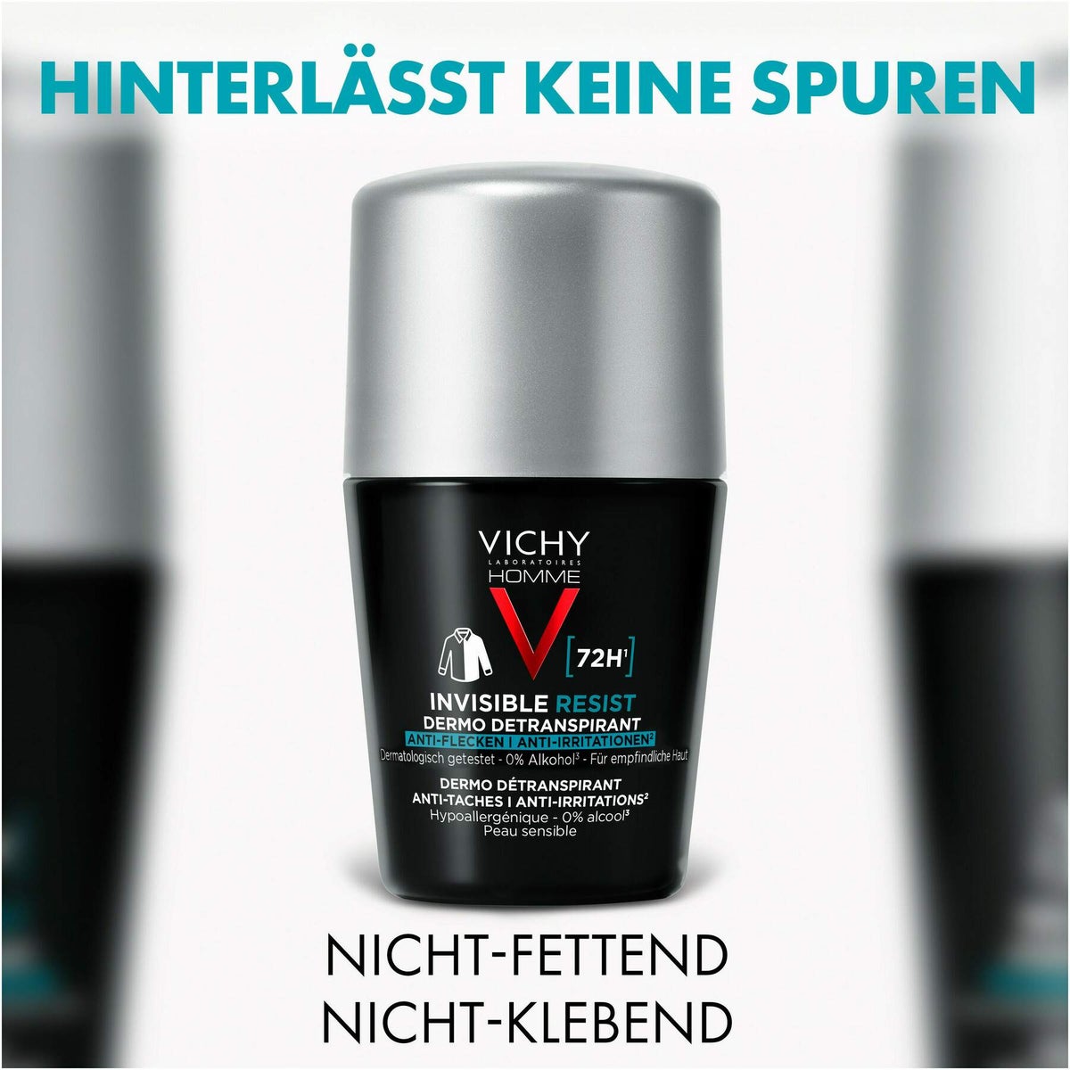 Vichy Homme Deo Roll On 72h Anti-Flecken Invisible 50 ml