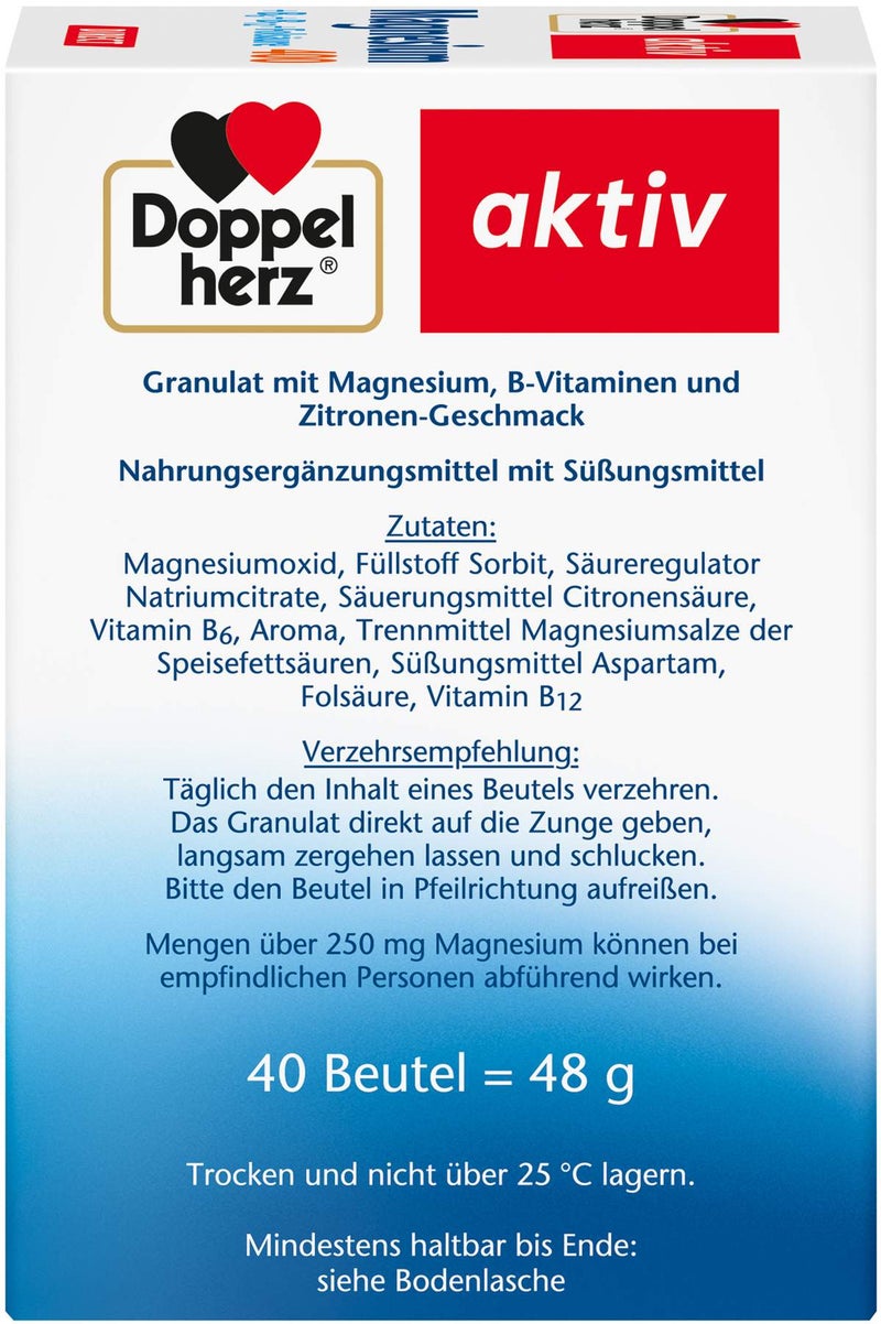 Doppelherz aktiv Magnesium+B Vitamine 40 Direct Pellets