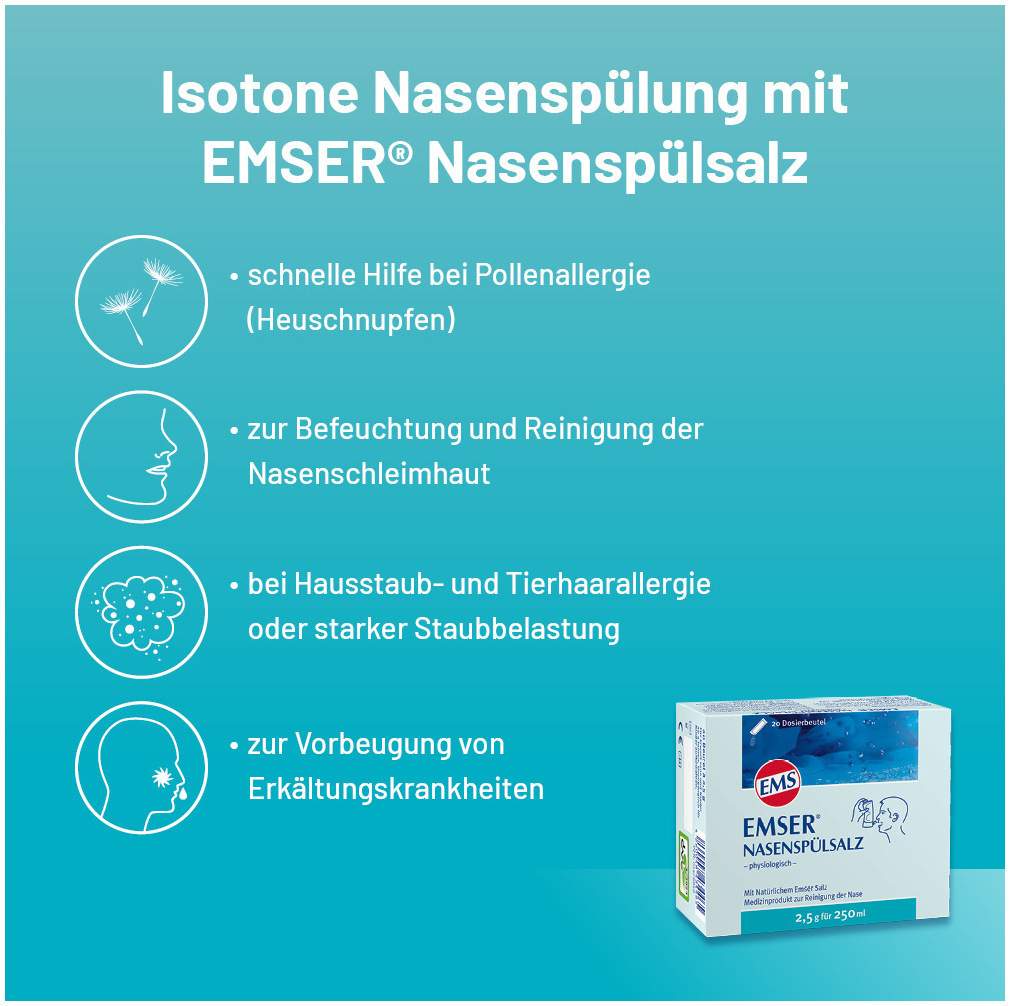 Emser Nasenspülsalz physiologisch 100 Beutel Pulver