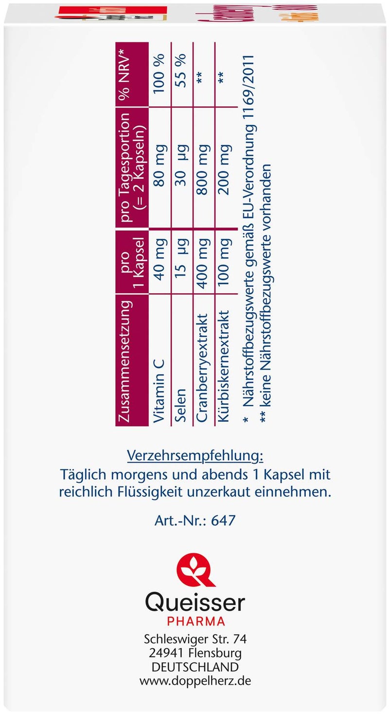 Doppelherz Aktiv Cranberry + Kürbis 60 Kapseln