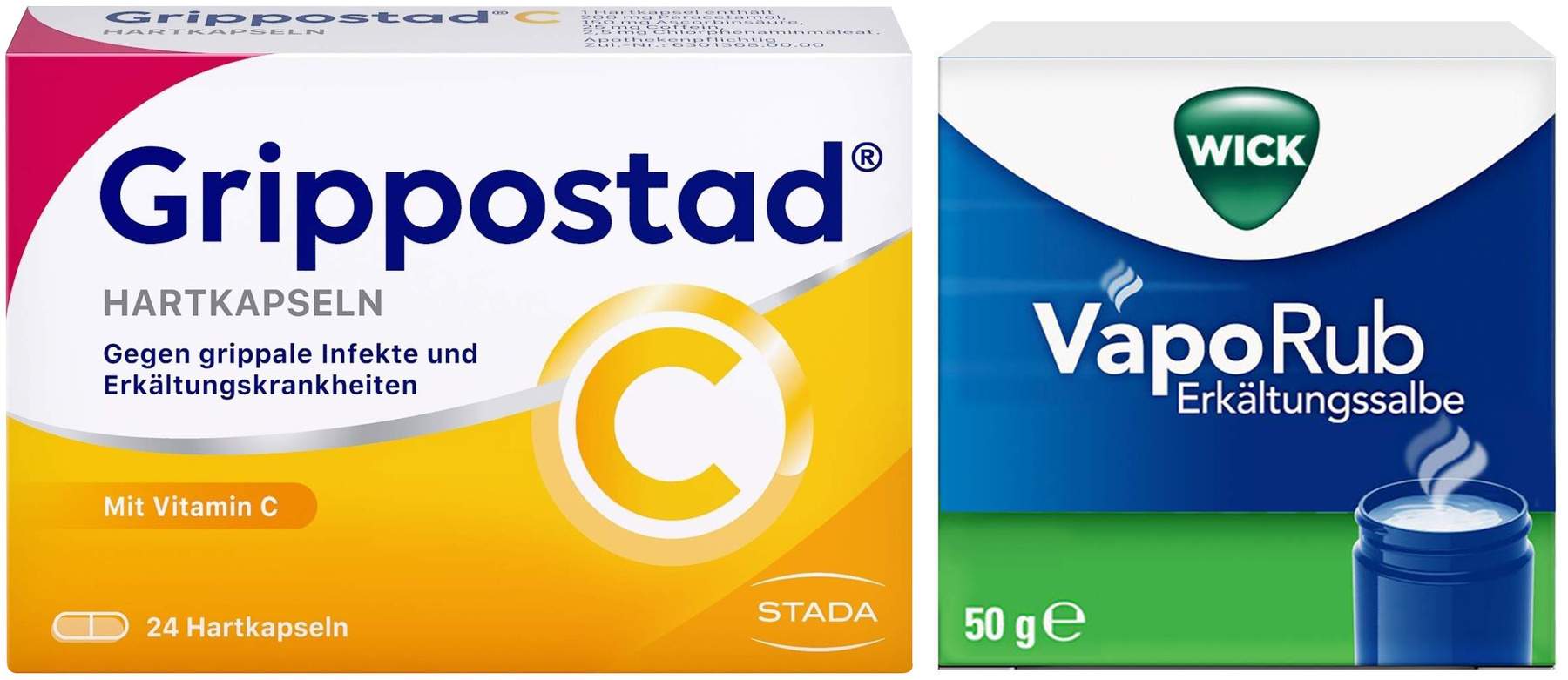 Sparset Erkältung Grippostad C 24 Kapseln plus WICK VapoRub 50 g Erkältungssalbe