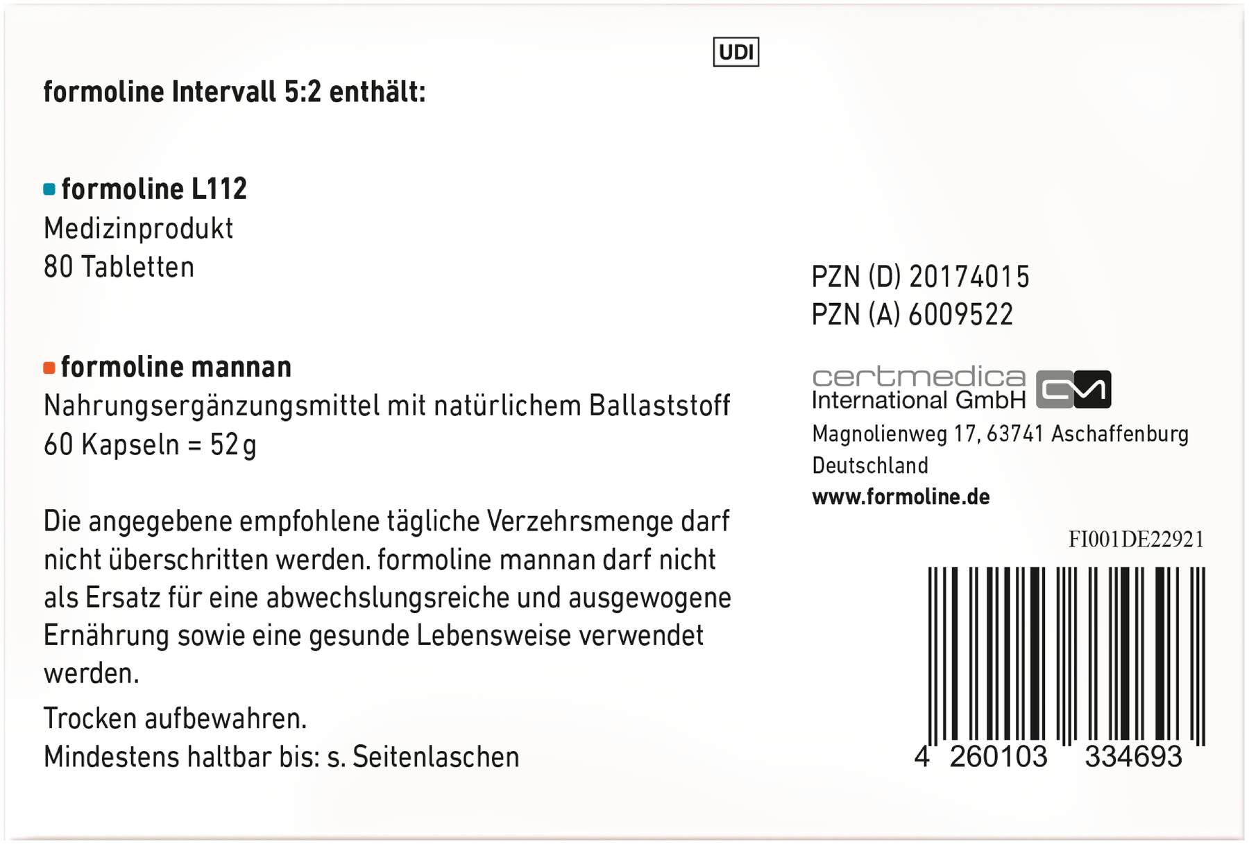 Formoline Intervall 5:2 Kombipackung 1 Stück