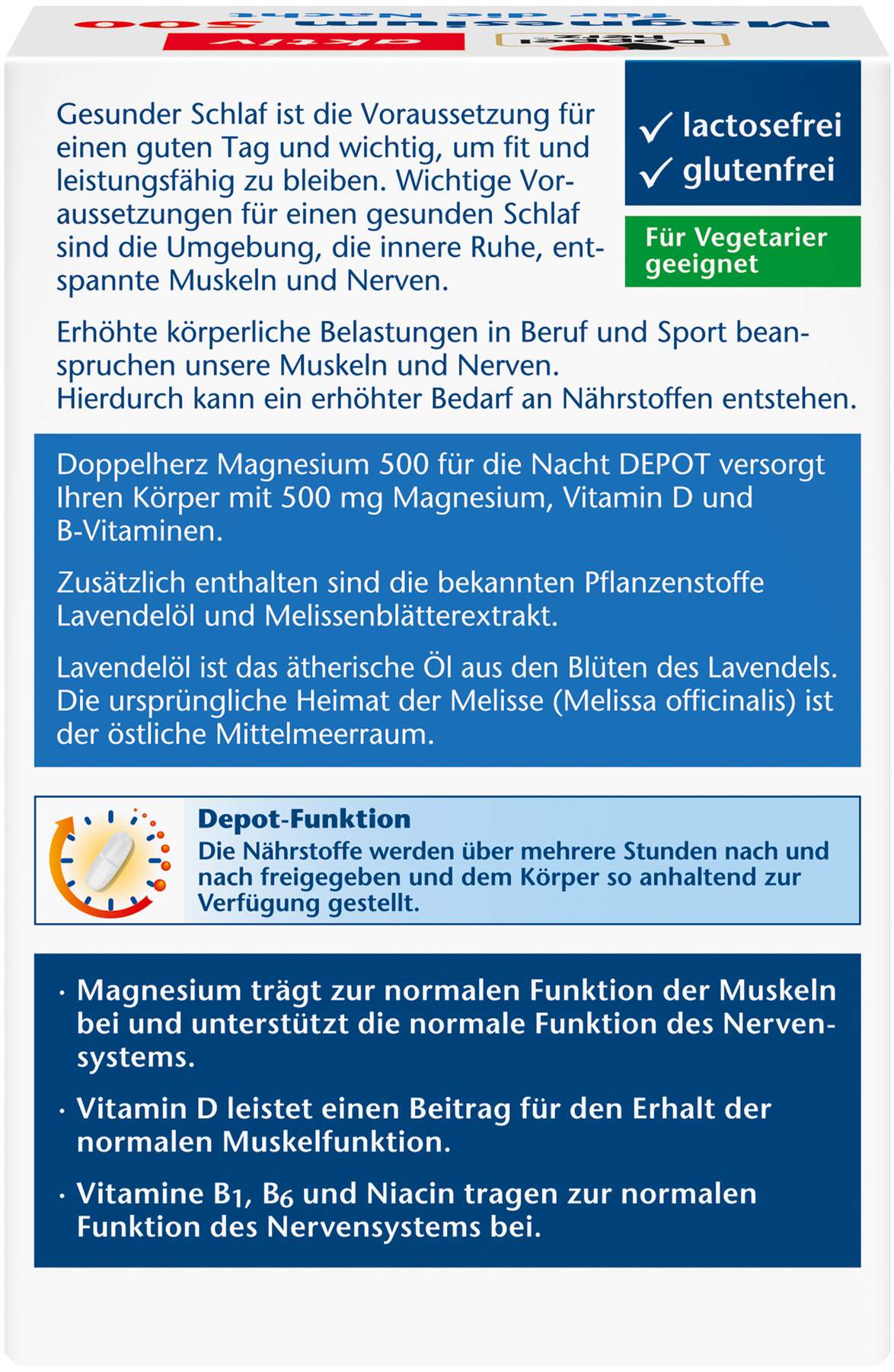 Doppelherz Aktiv Magnesium 500 Für die Nacht 60 Tabletten