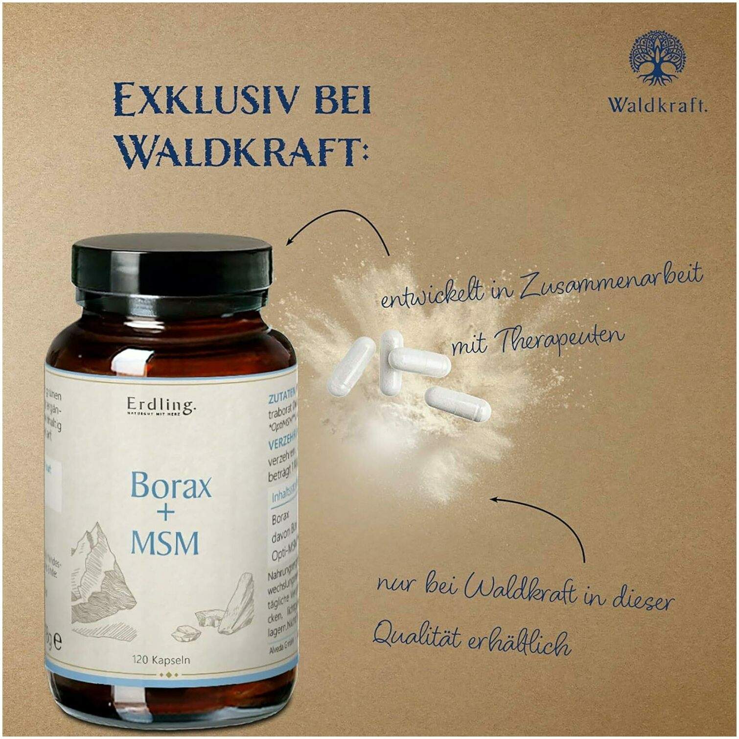 Borax Optimsm + Natriumtetraborat 120 Kapseln