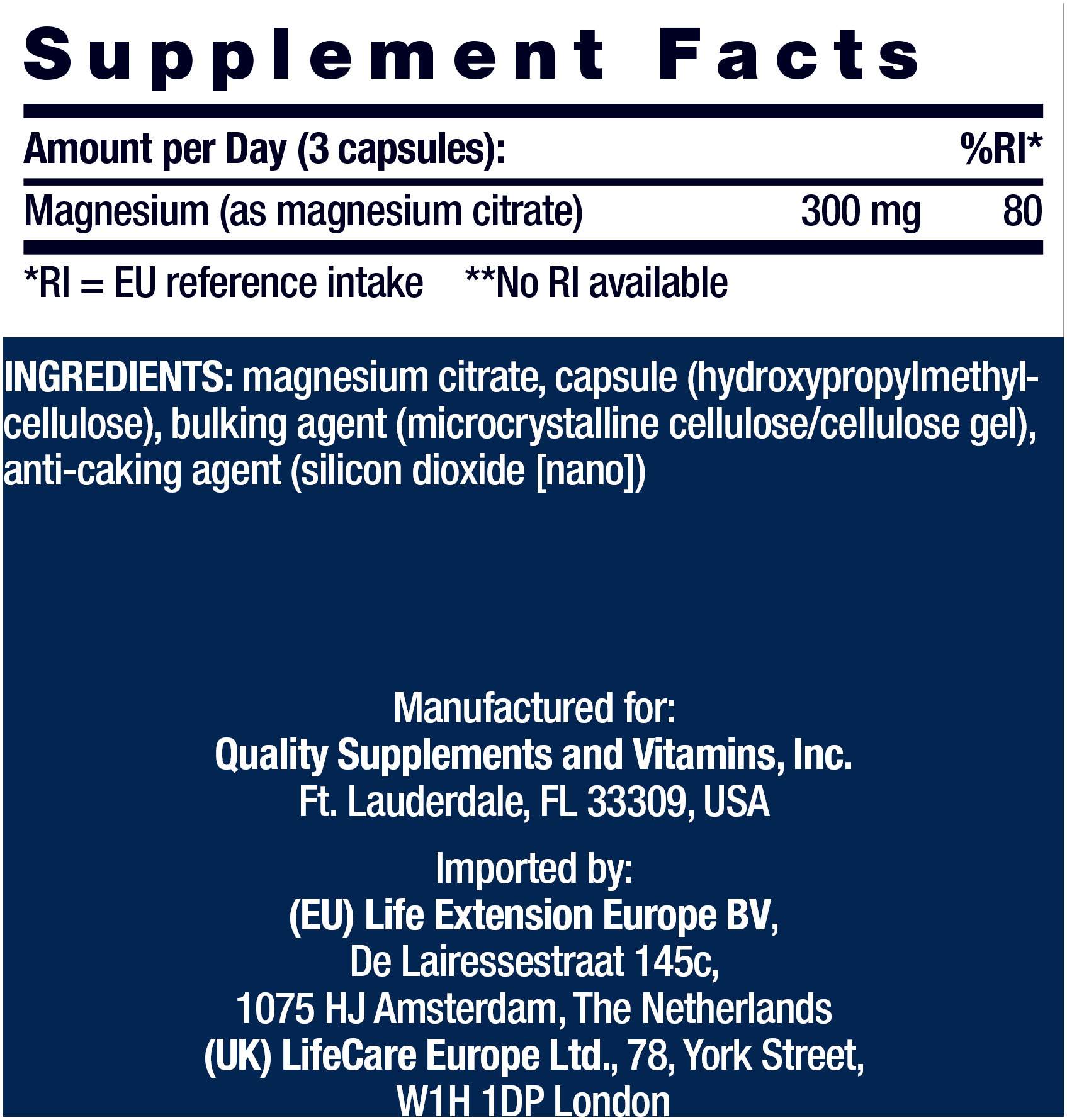 Magnesium Citrate 100 mg 100 Kapseln