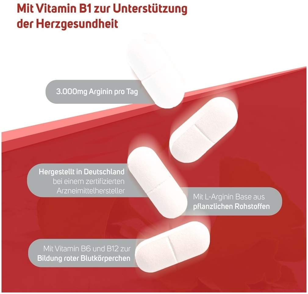 Arginin plus Vitamin B1+B6+B12+Folsäure 120 Filmtabletten
