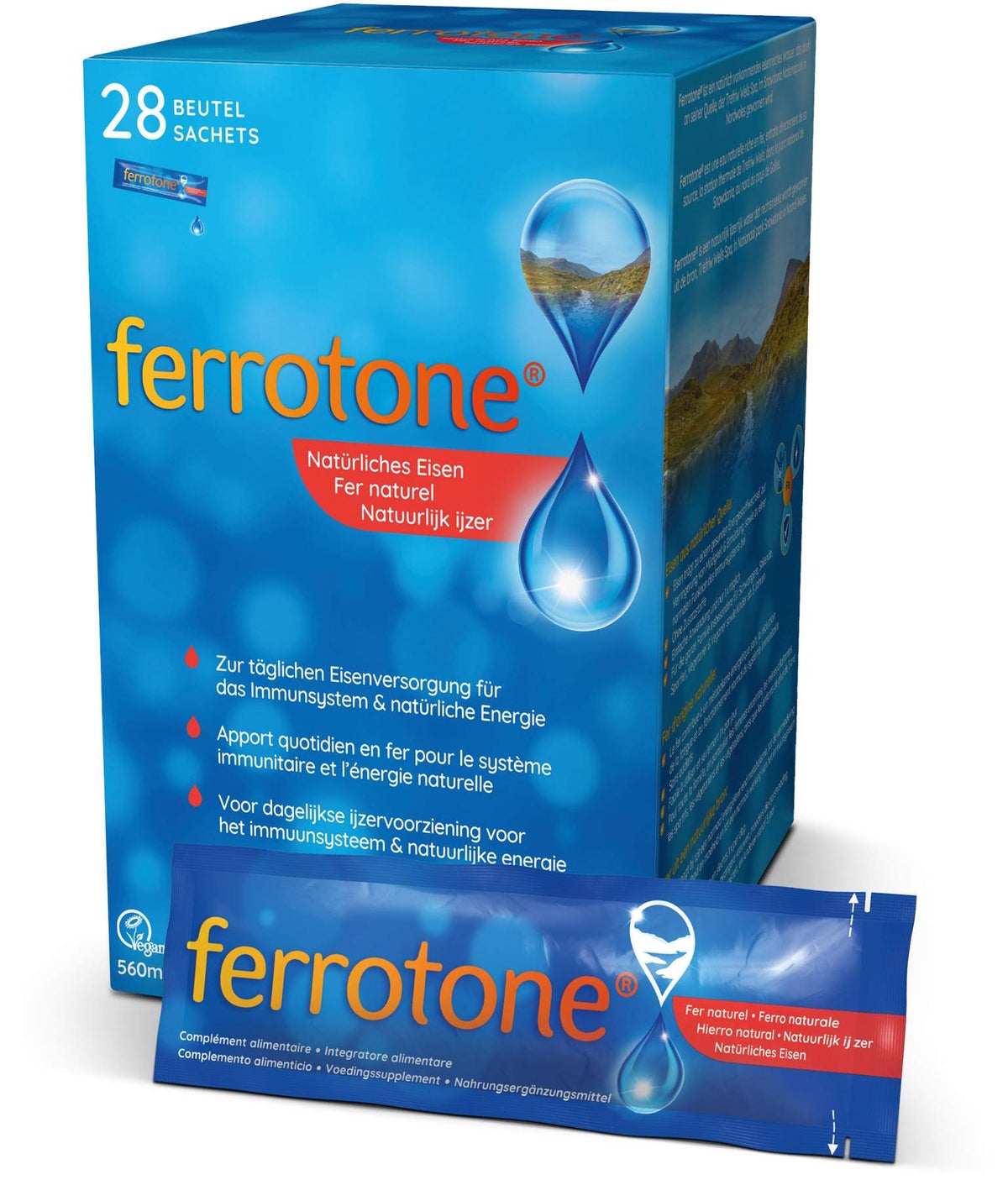 Ferrotone Natürliches Eisen 28 x 20 ml Beutel