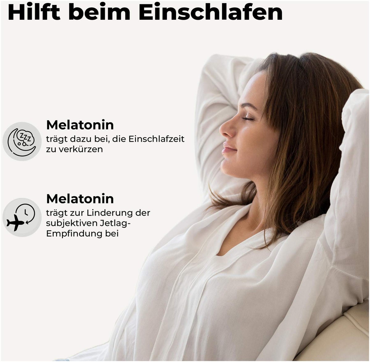 Melatonin 2 mg plus Hopfen und Melisse 120 Kapseln