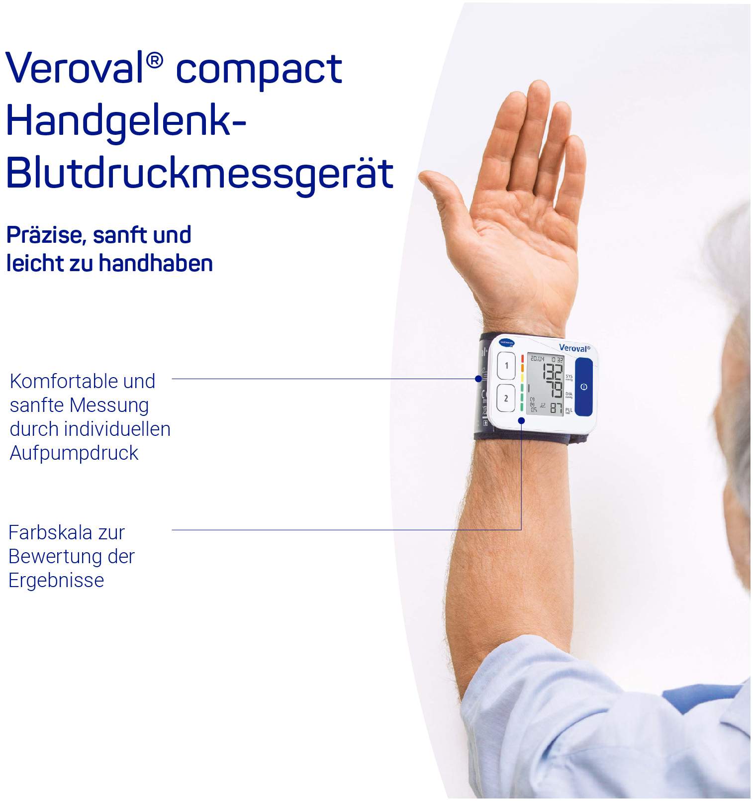 Veroval Compact Handgelenk Blutdruckmessgerät 1 Stück