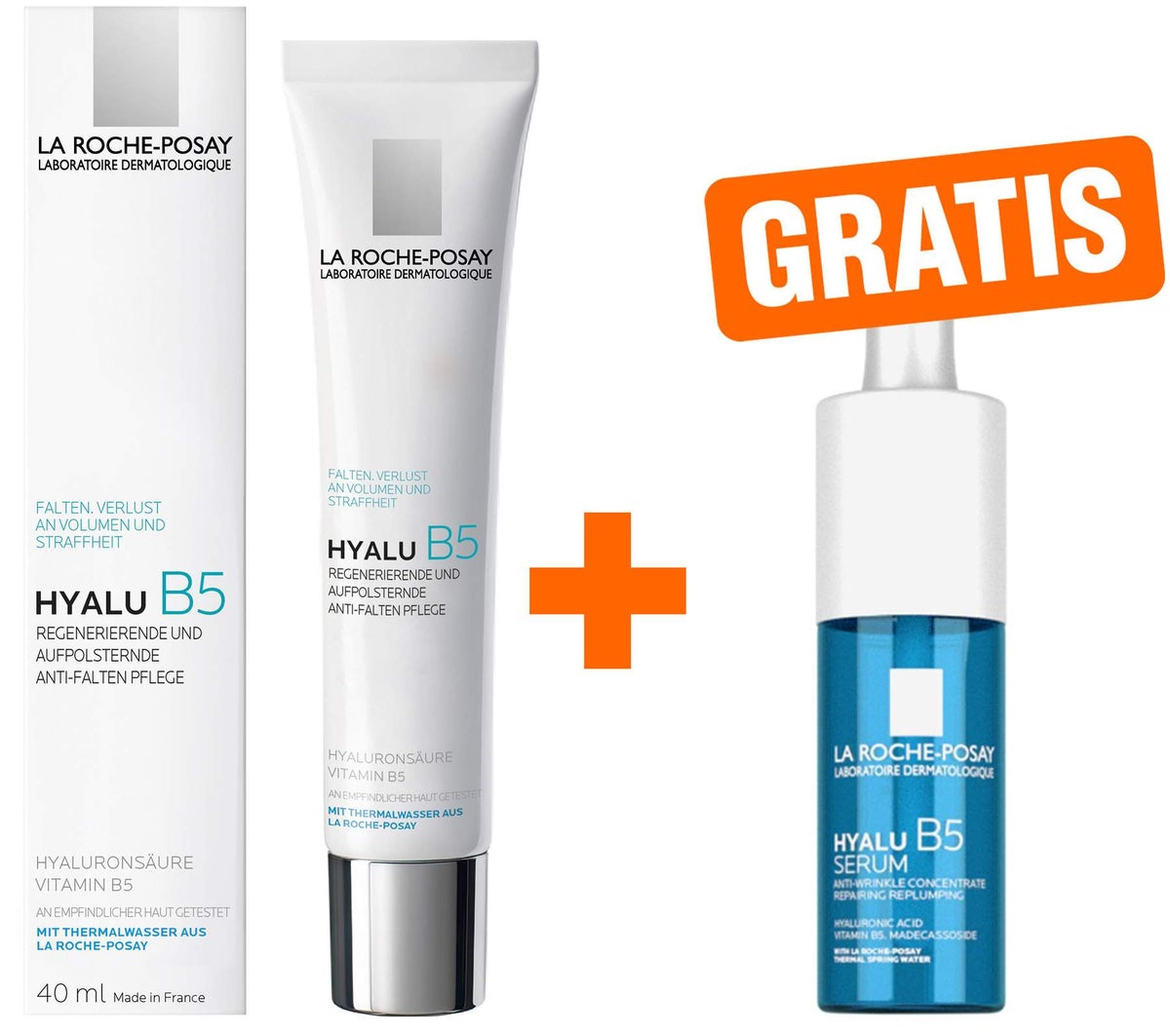 La Roche Posay Hyalu B5 Pflege 40 ml + gratis Hyalu B5 Serum 10 ml