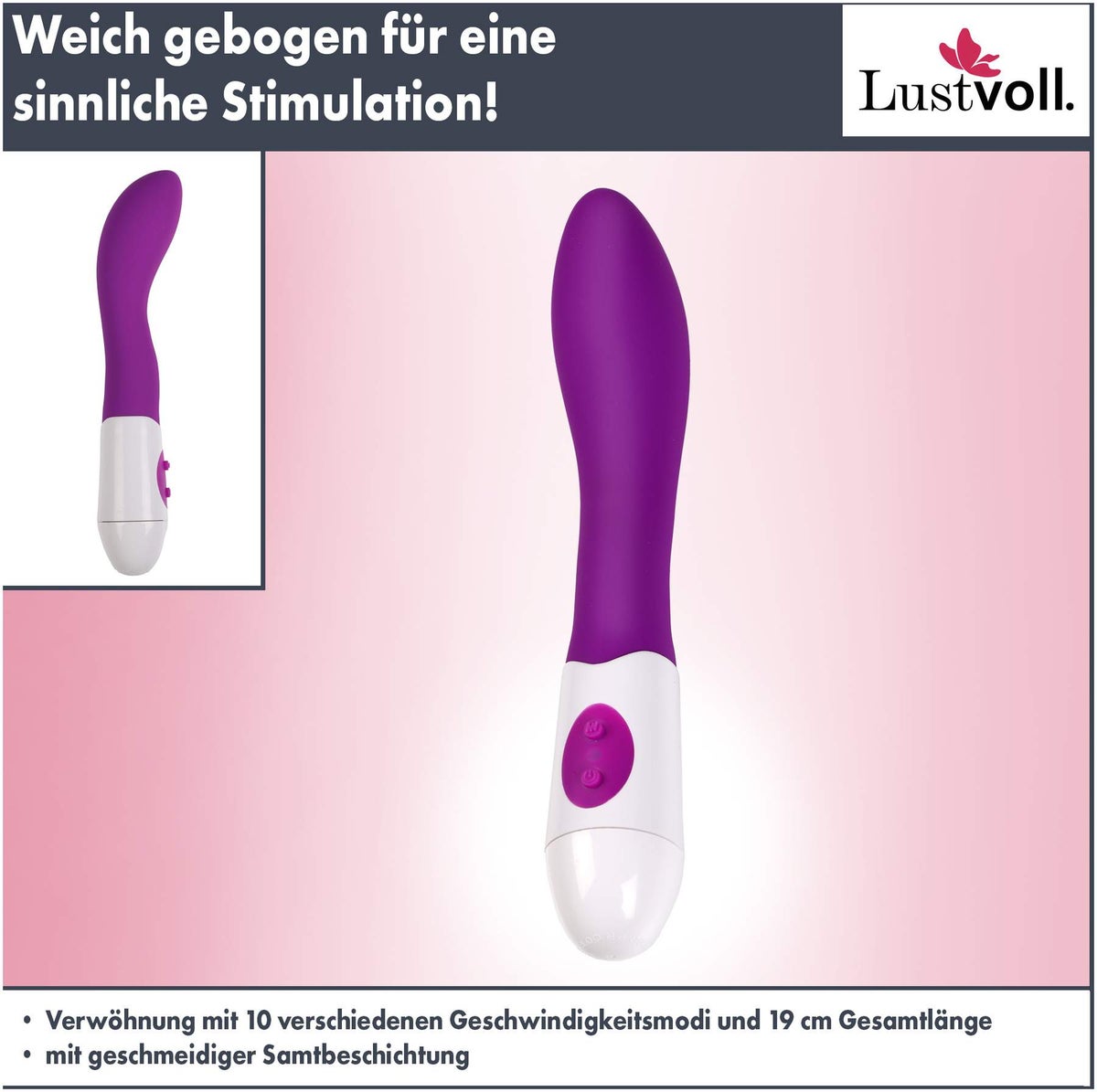 Lustvoll Vibrator Bend lila 1 Stück