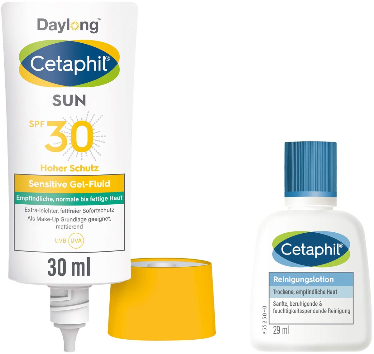 Cetaphil Sun Daylong SPF 30 sensitive Gel - Fluid Gesicht 30 ml + gratis Cetaphil Reinigungslotion 29 ml