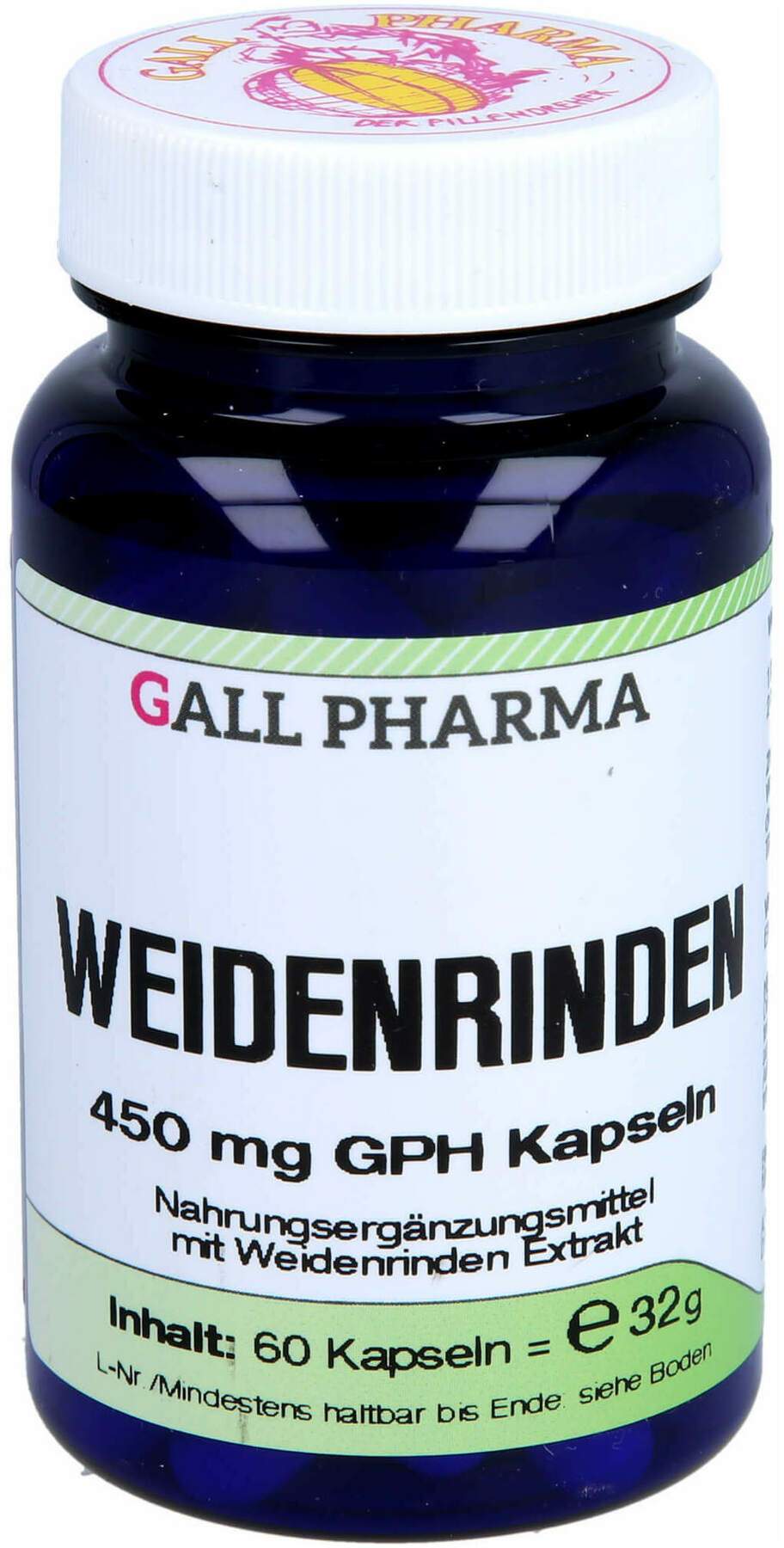 Weidenrinden 450 mg Gph Kapseln 60 Stk