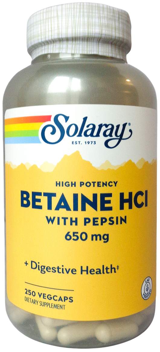 Betain Hcl 650 mg + Pepsin 250 Kapseln