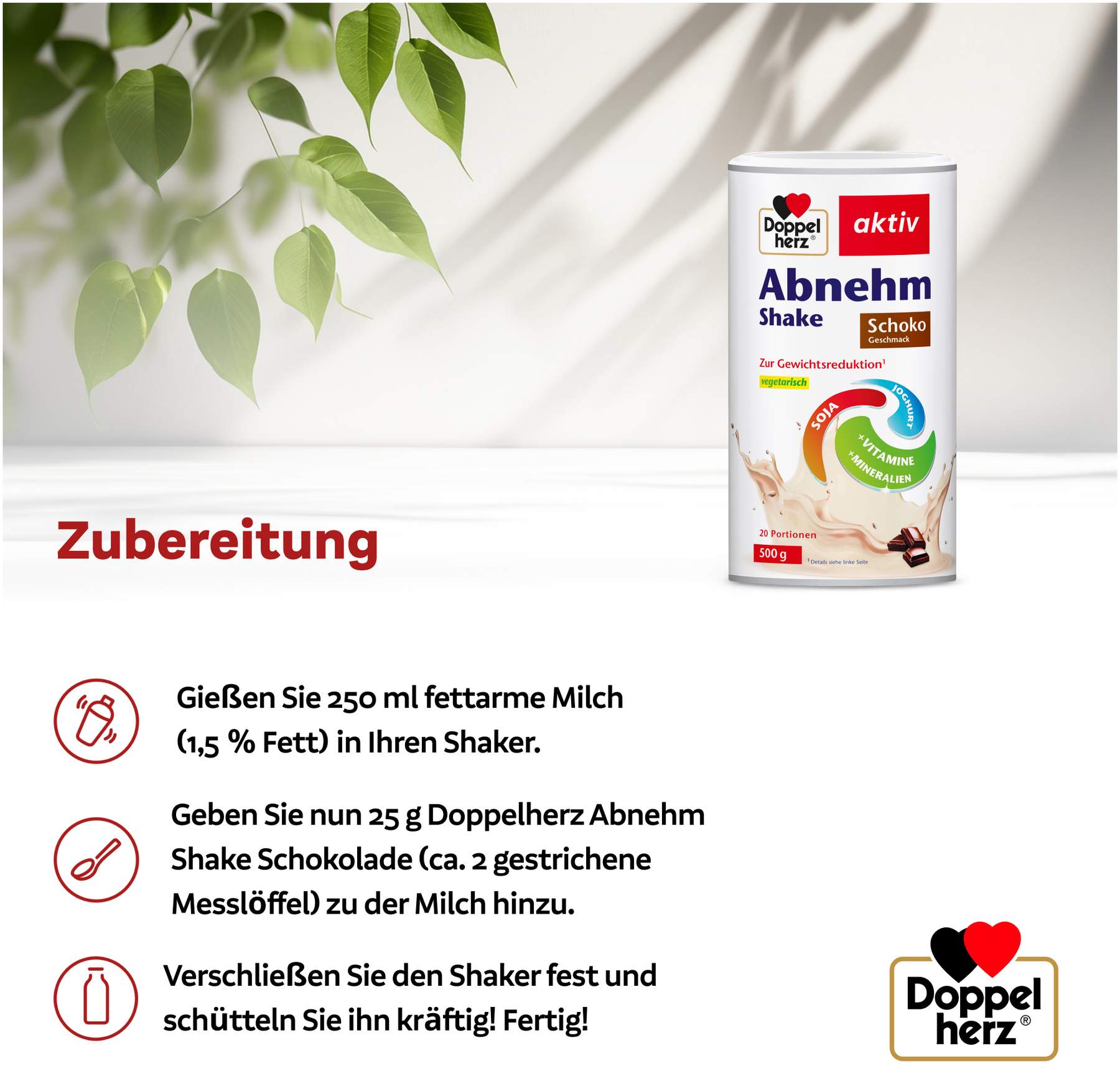 Doppelherz aktiv Abnehm Shake Schoko Pulver 500g