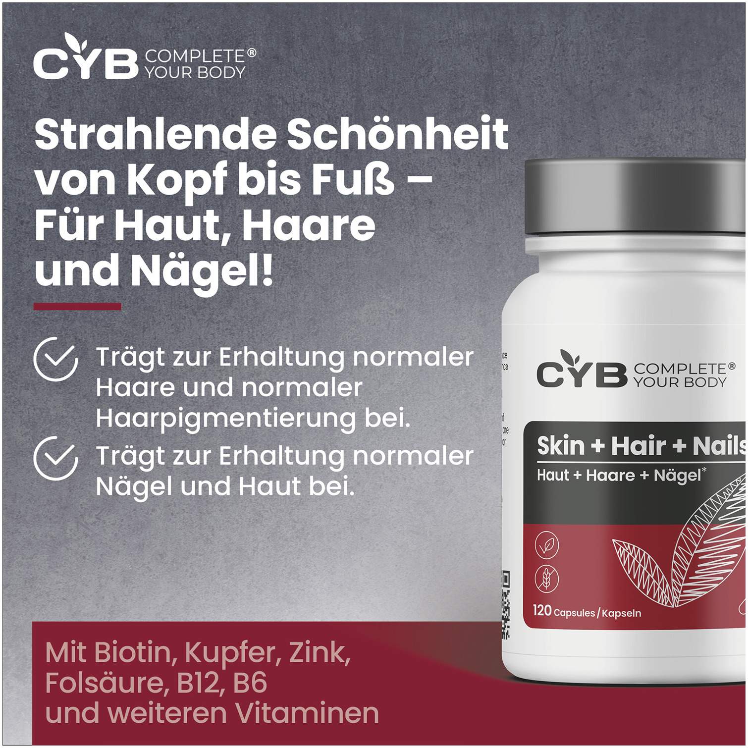 Cyb Haut Haare Nägel Multi-Komplex Hochdosiert 120 Kapseln