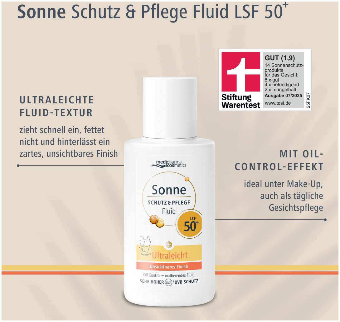 medipharma cosmetics Sonne Schutz & Pflege Fluid ultraleicht LSF 50+ 50 ml Lotion