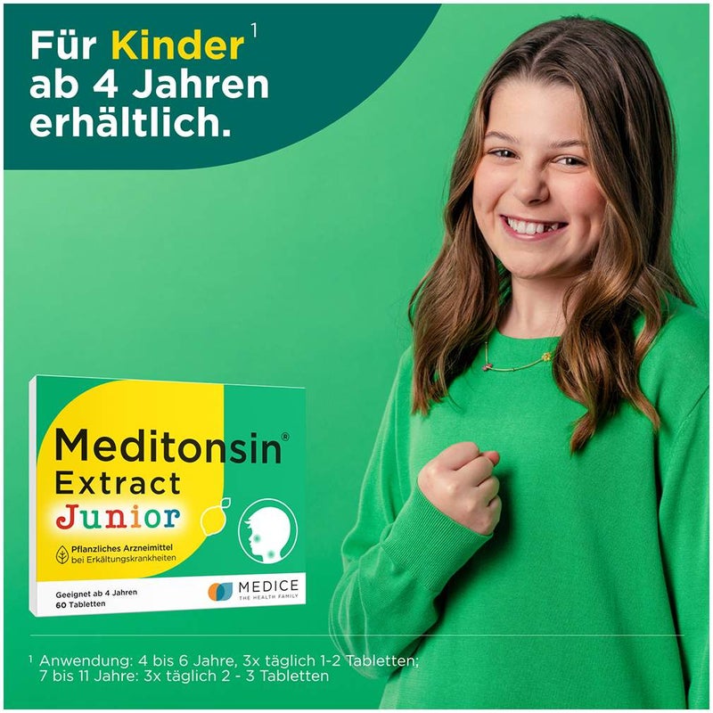 Meditonsin Extract Junior pflanzliche Erkältungstabletten 60 Stück
