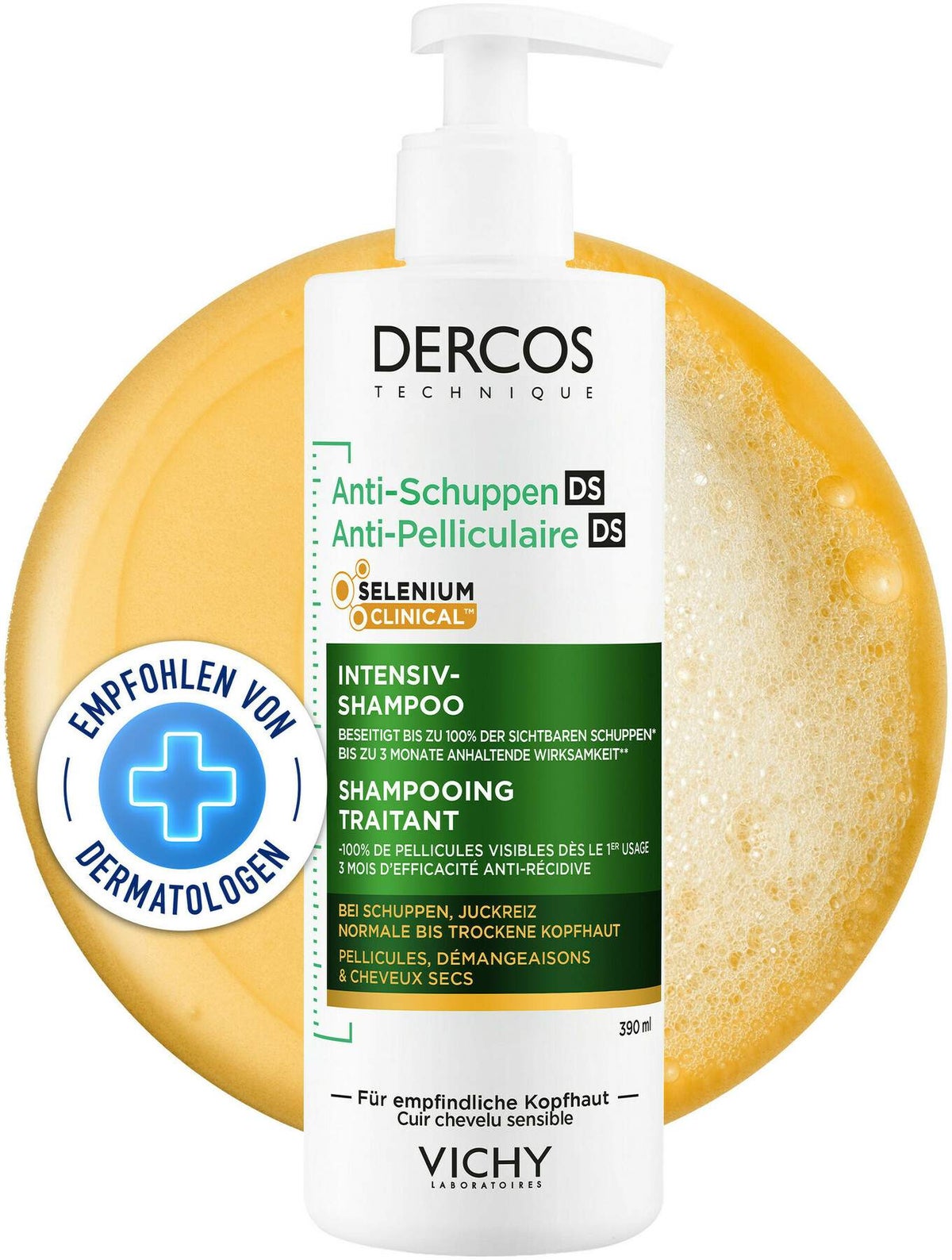 Vichy Dercos Anti-Schuppen Shampoo Trockene Kopfhaut 390 ml