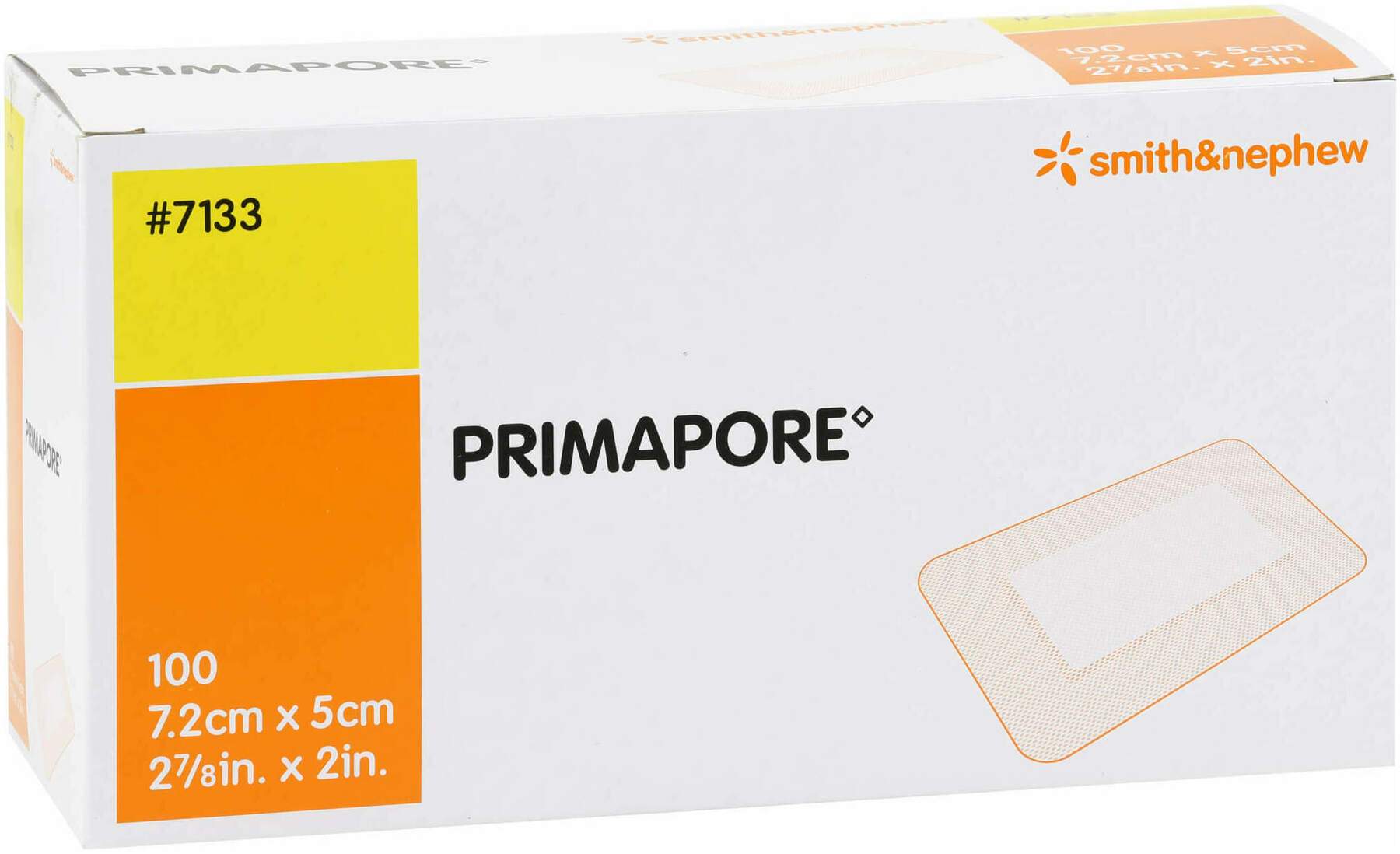 Primapore 5 X 7,2 cm Wundverband Steril 100 Stück