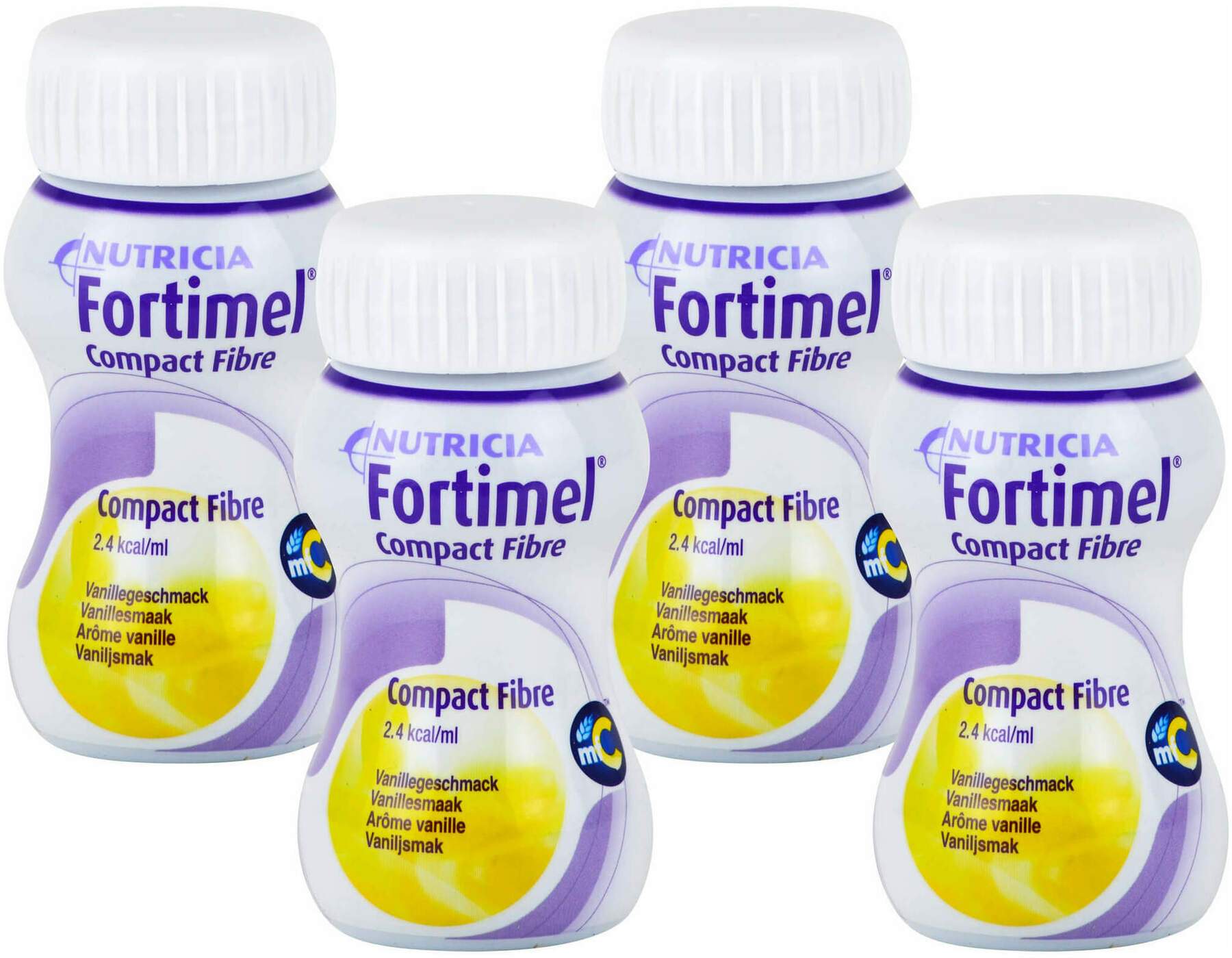 Fortimel Compact Fibre Vanille 8 X 4 X 125 ml Flüssigkeit