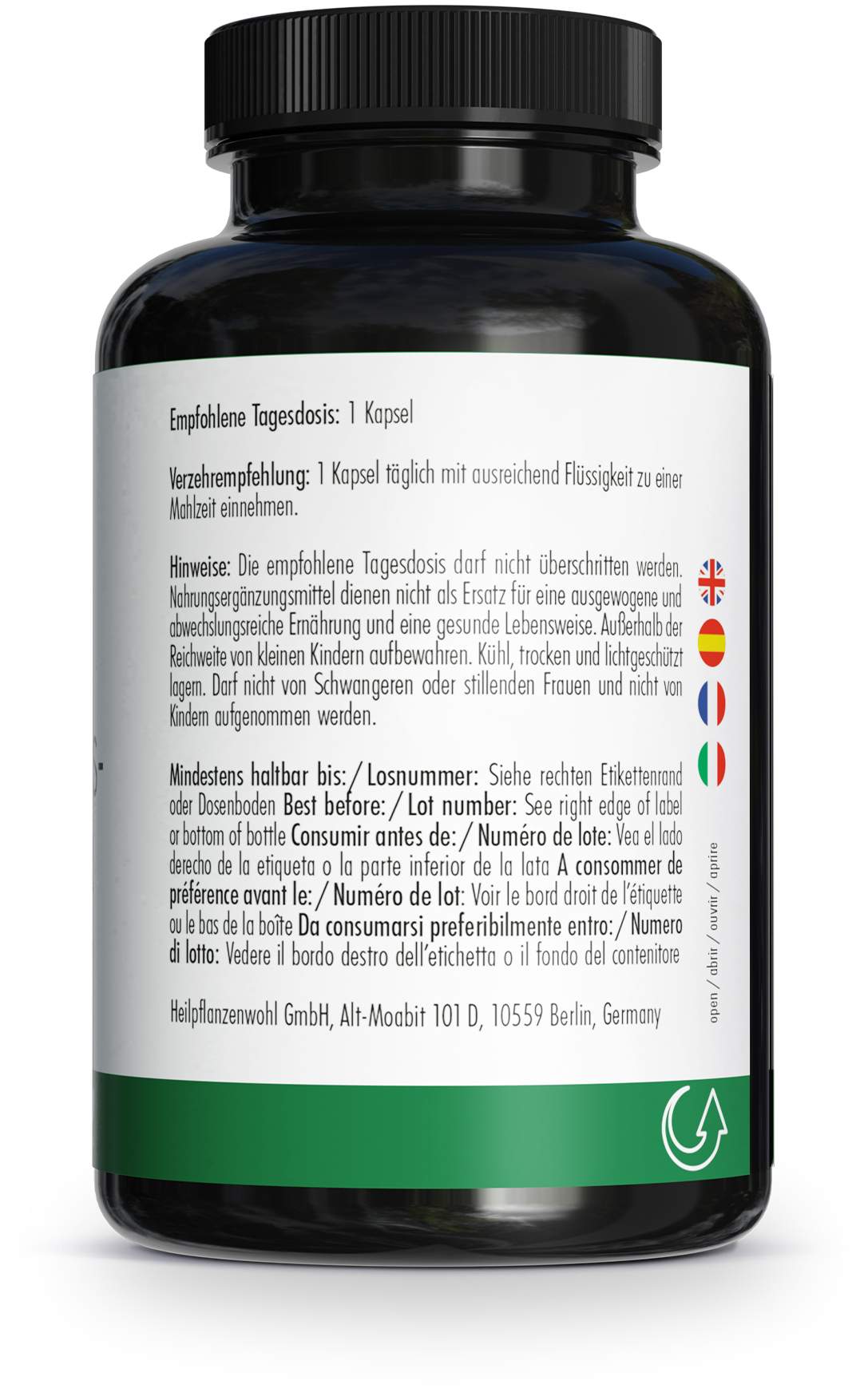 Green Naturals Mönchspfeffer 20mg Hochdosiert 180 Kapseln