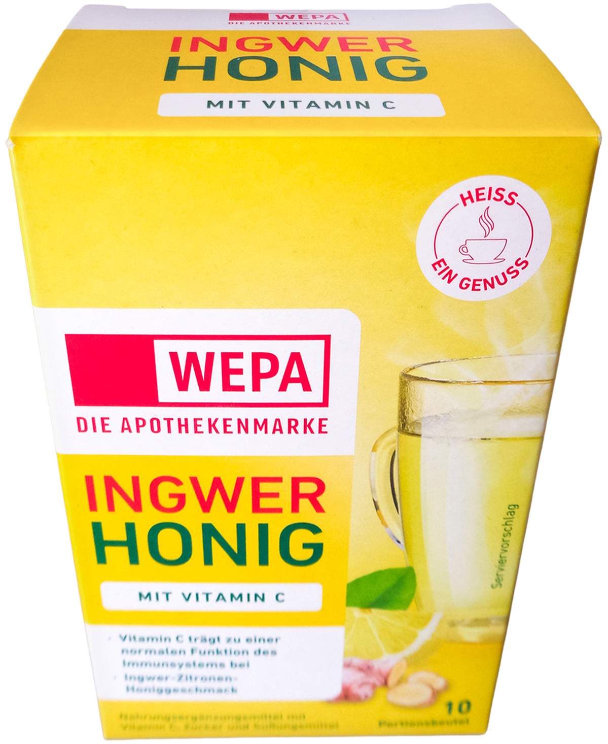 WEPA Ingwer + Honig + Vitamin C Pulver 10 x 10 g