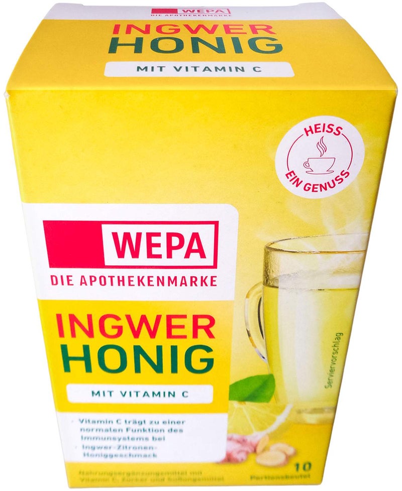 WEPA Ingwer + Honig + Vitamin C Pulver 10 x 10 g