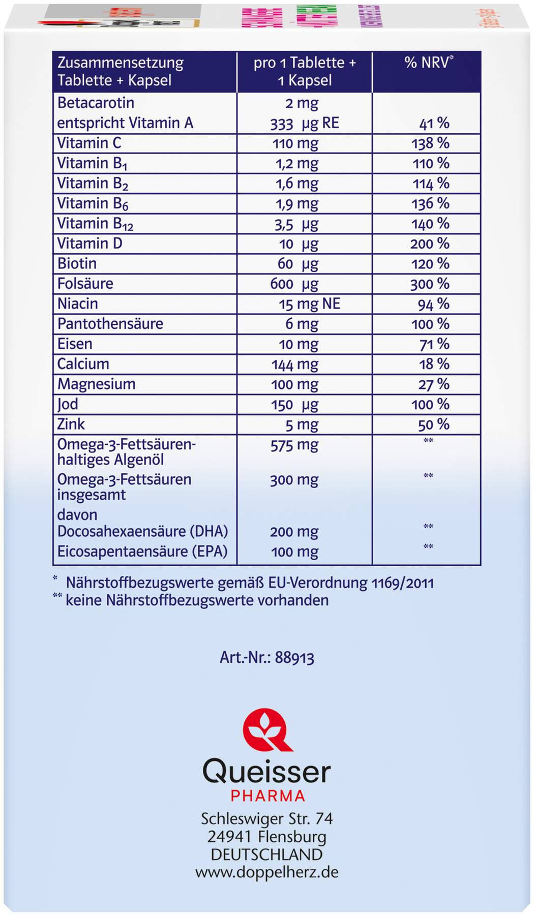 Doppelherz System Schwangere + Mütter Vegan 30 Tabletten + 30...