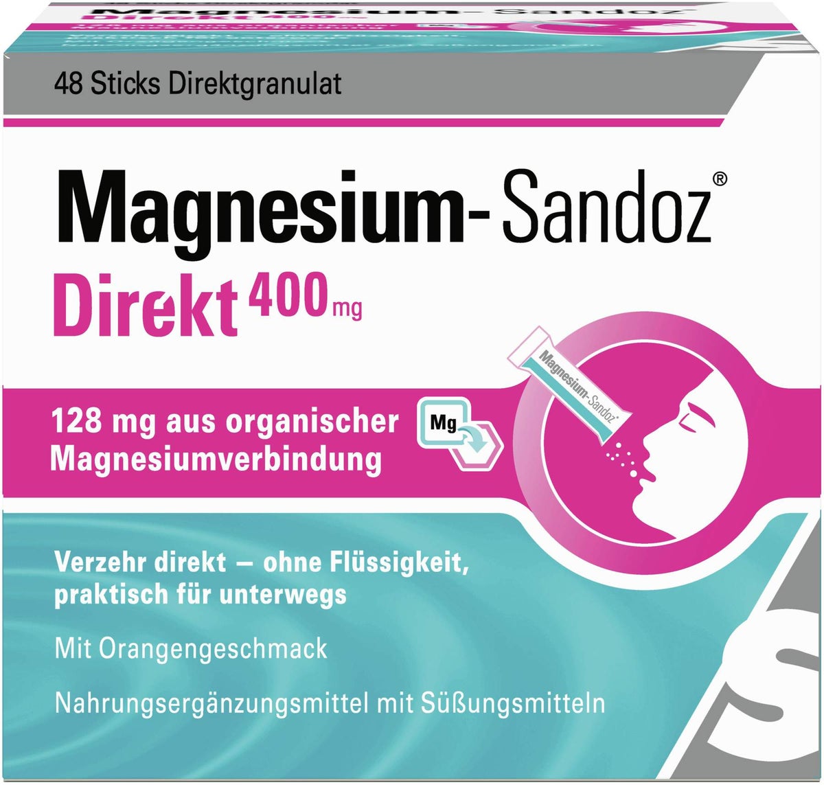 Magnesium Sandoz Direkt 400 mg 48 Sticks