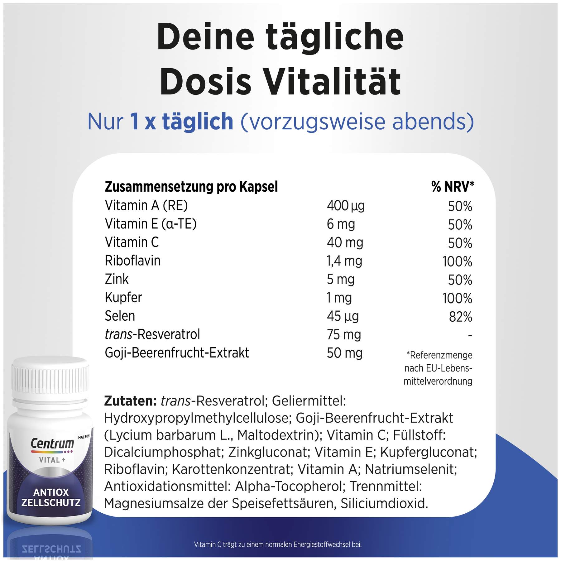 Centrum Vital + Antiox Zellschutz 30 Kapseln