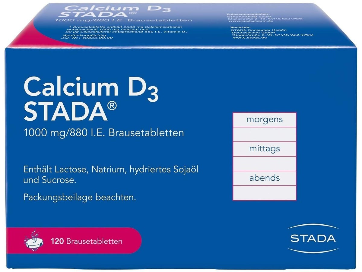 Calcium D3 Stada 1000 mg 880 I.E. 120 Brausetabletten