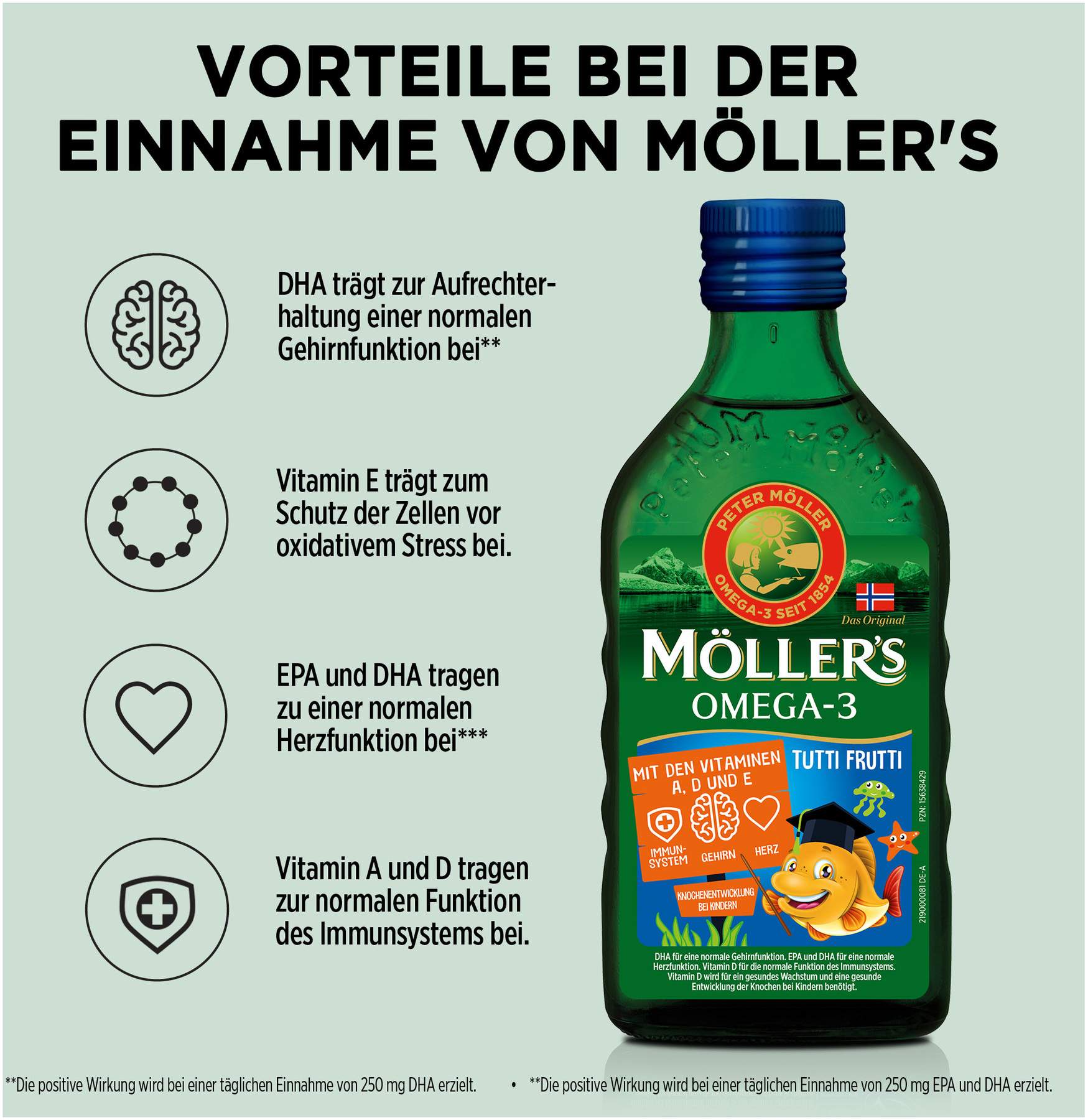 Möller s Omega-3 Kids Fruchtgeschmack Öl 250 ml