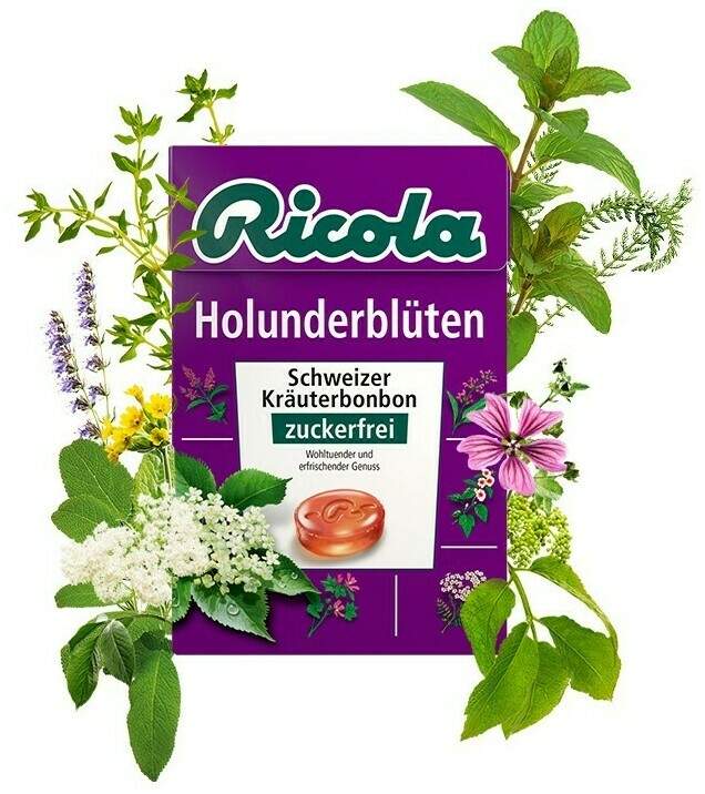 Ricola Ohne Zucker Box Holunderblüten 50 G Bonbons
