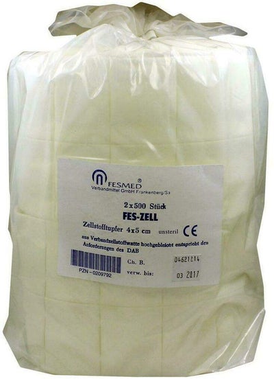 Zellstofftupfer Fes Zell 4 X 5 cm Hochgebleicht 2 X 500 Tupfer