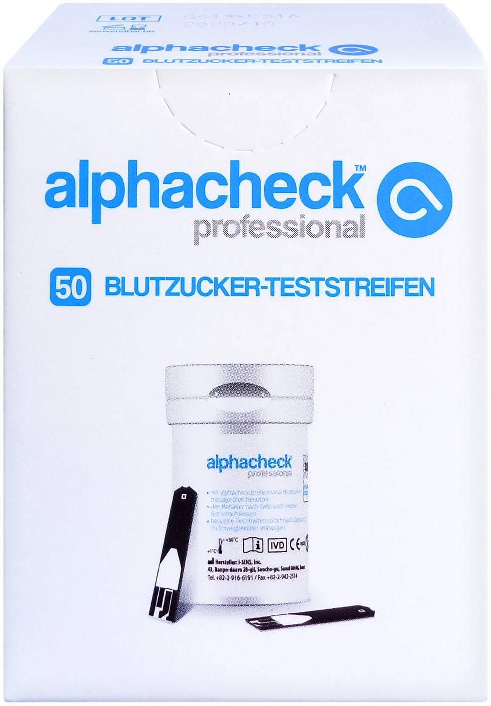 Alphacheck Professional Blutzuckerteststreifen