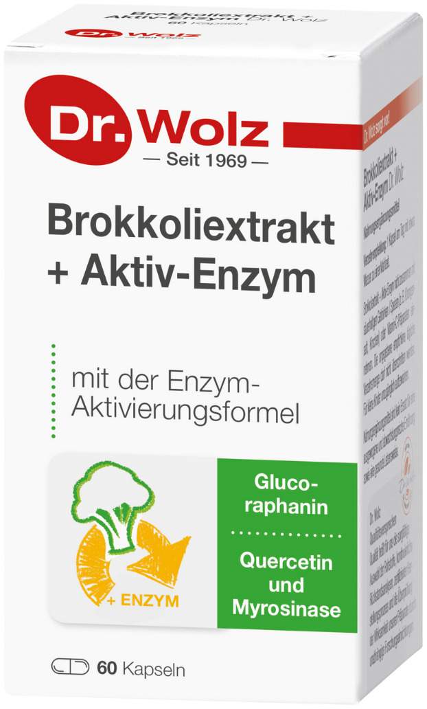 Brokkoli Extrakt + Aktiv-Enzym Dr. Wolz 60 Msr. Kapseln