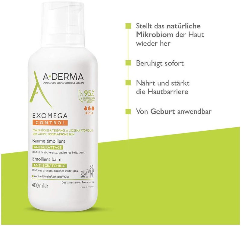 A-Derma Exomega Control Balsam rückfettend 400 ml