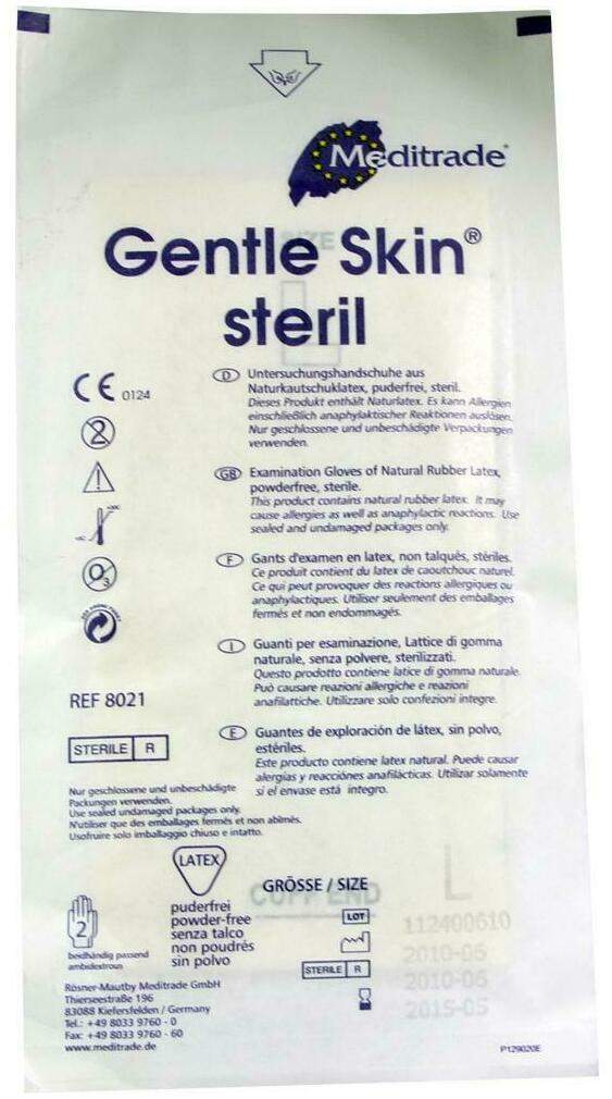 Handschuhe Einmal Latex Puderfrei Steril Groß 1 Paar