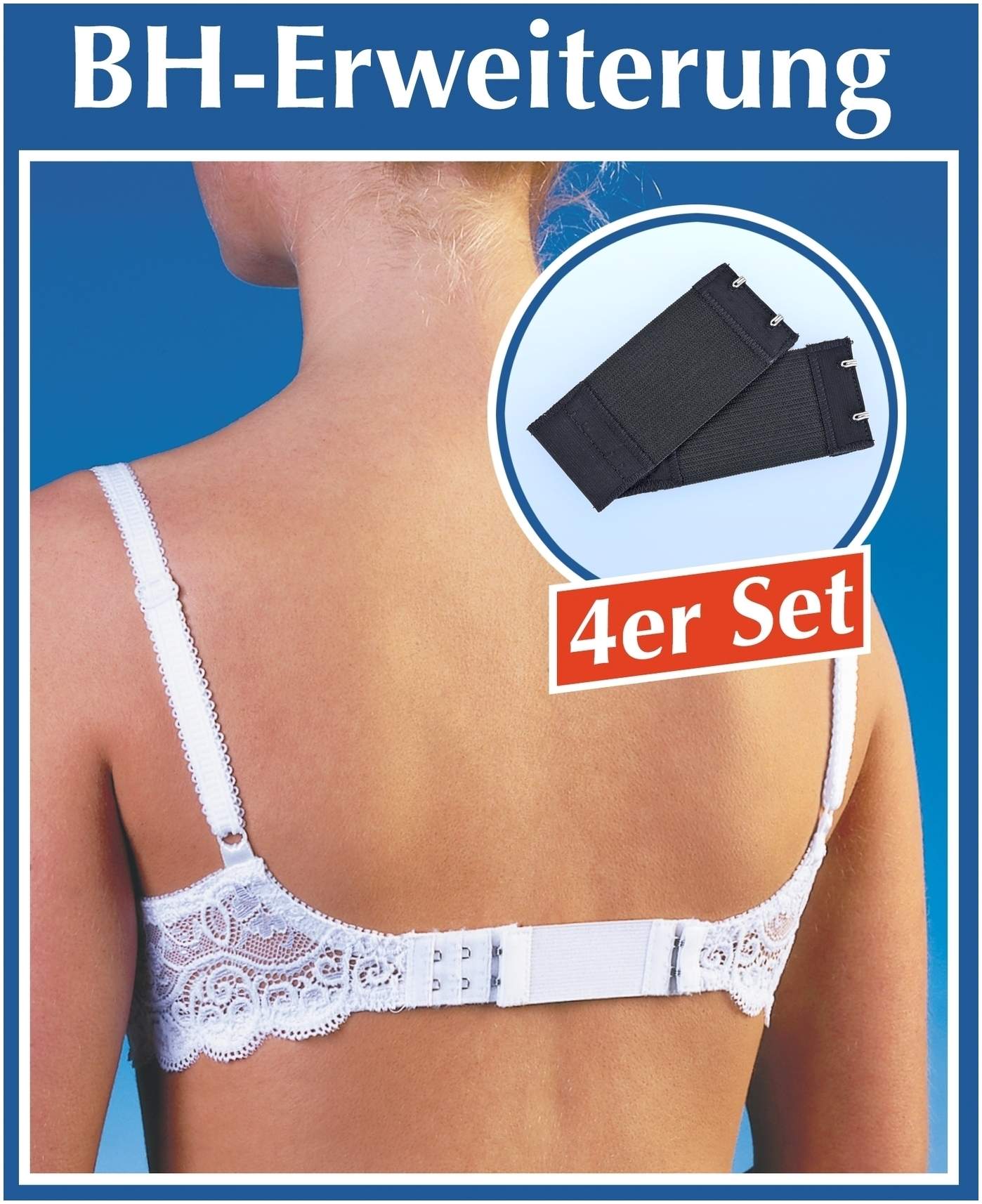 BH Erweiterung schwarz 4er Set 5,5 x 8 cm