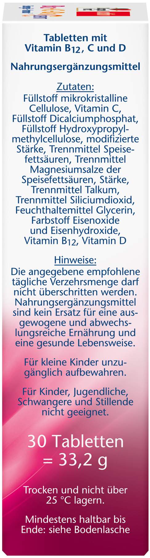 Doppelherz Aktiv B12 + C + D3 Depot 30 Tabletten
